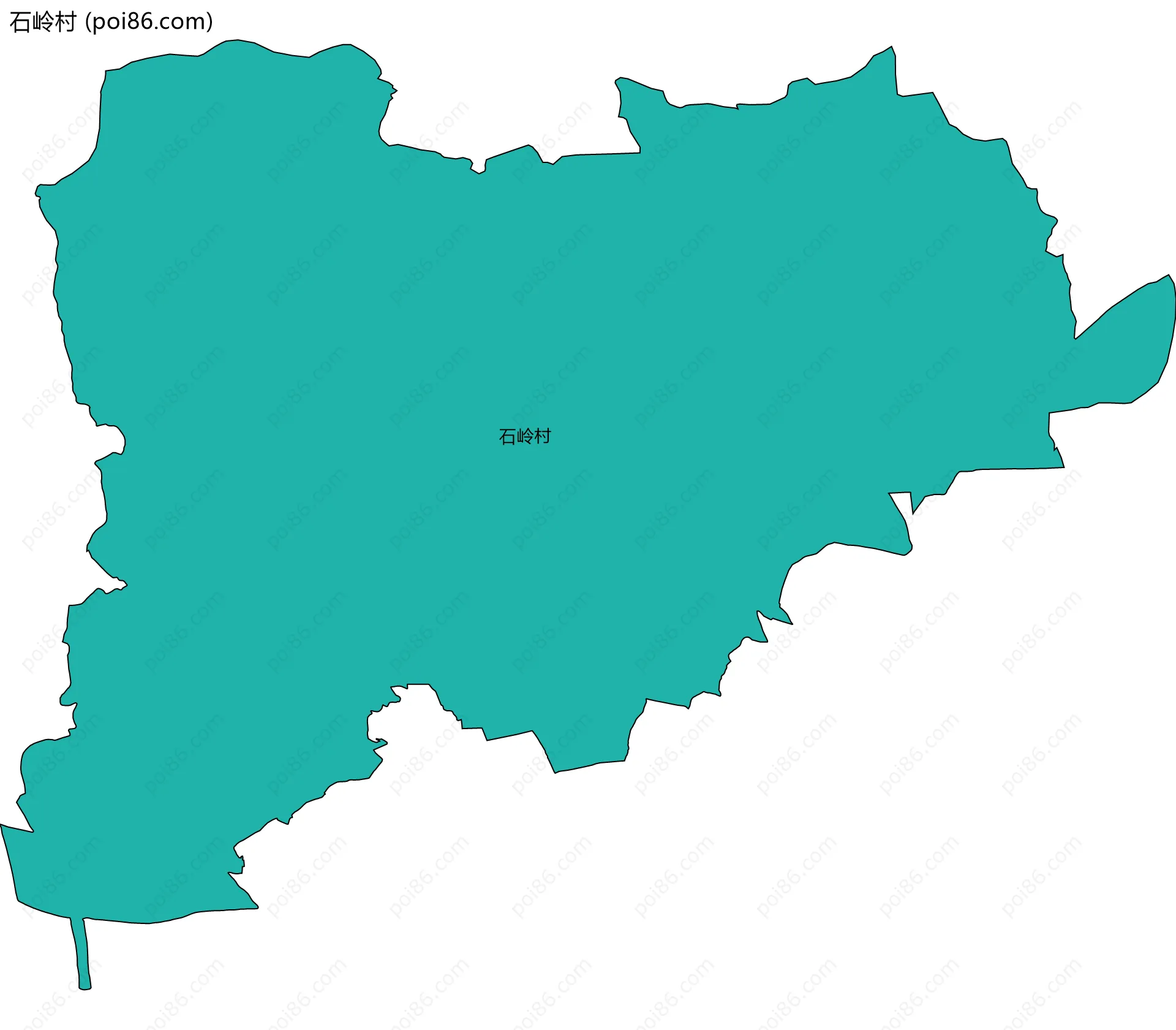 石岭村边界地图