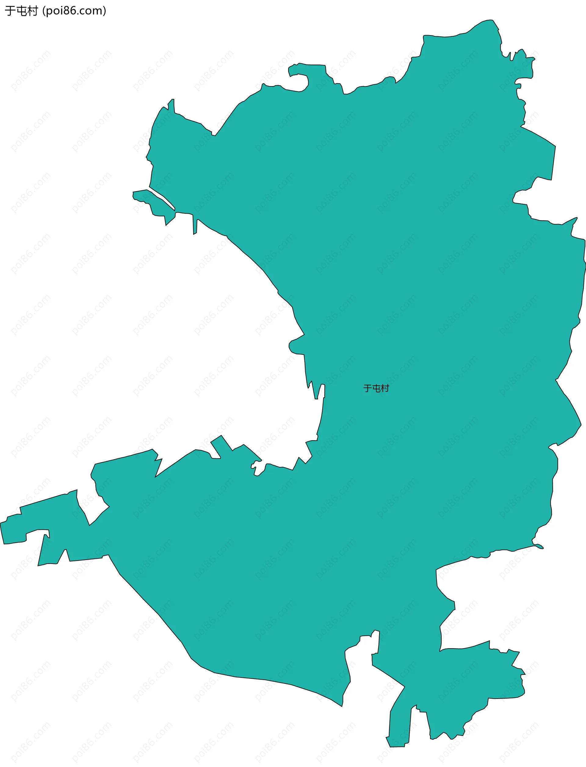 于屯村边界地图