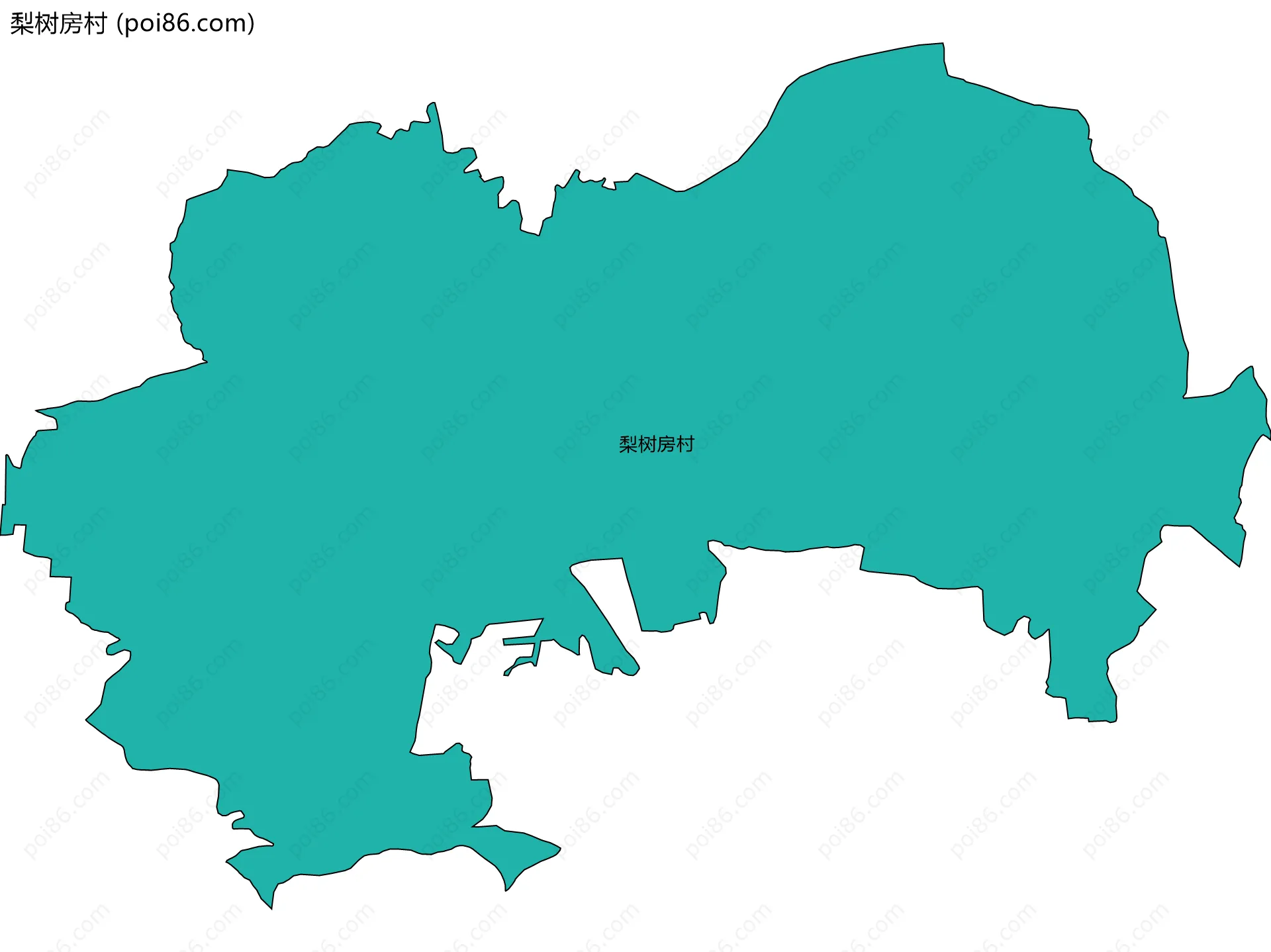 梨树房村边界地图