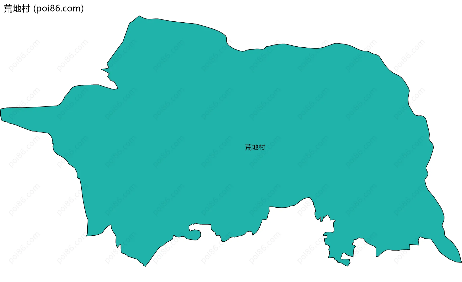 荒地村边界地图