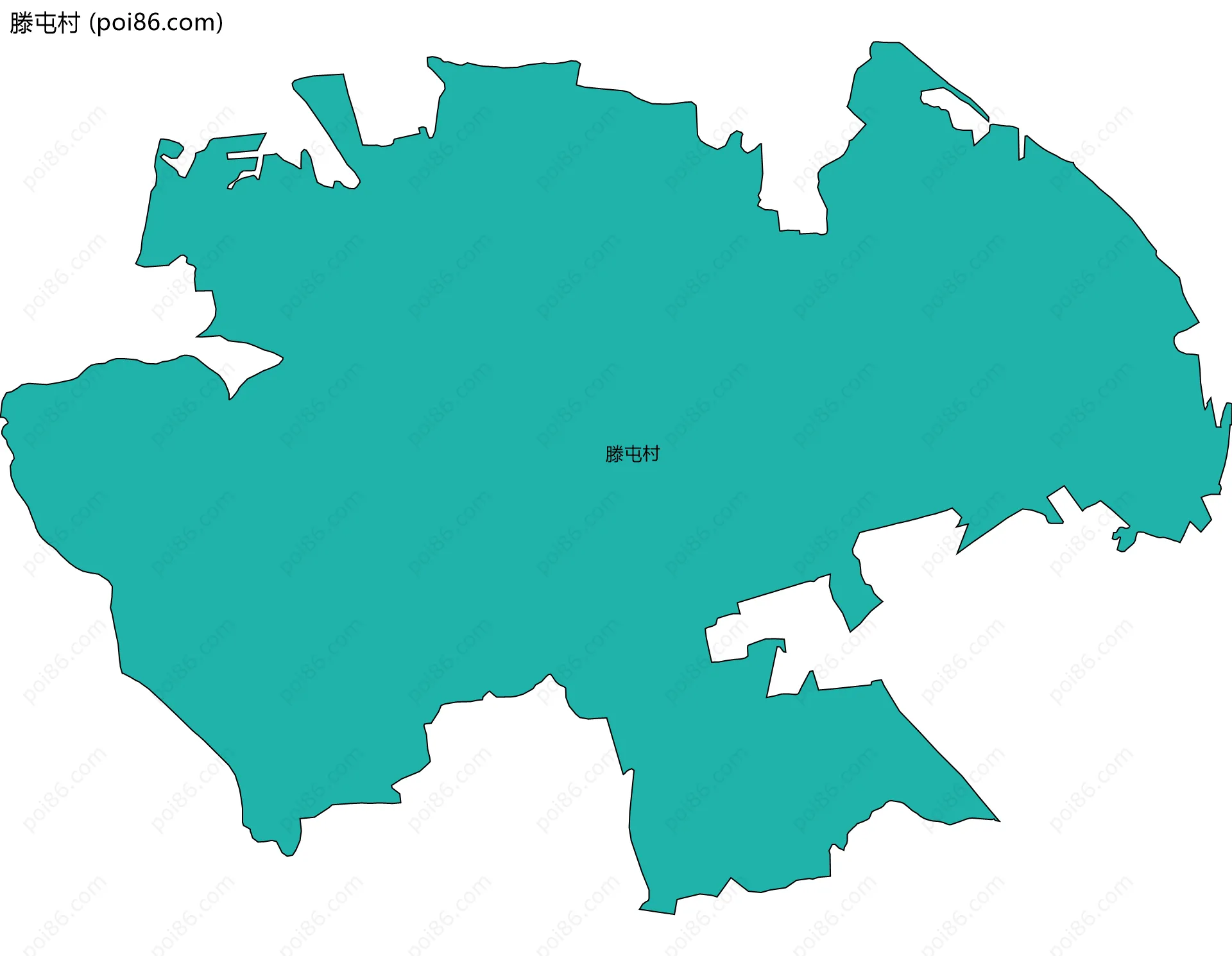 滕屯村边界地图