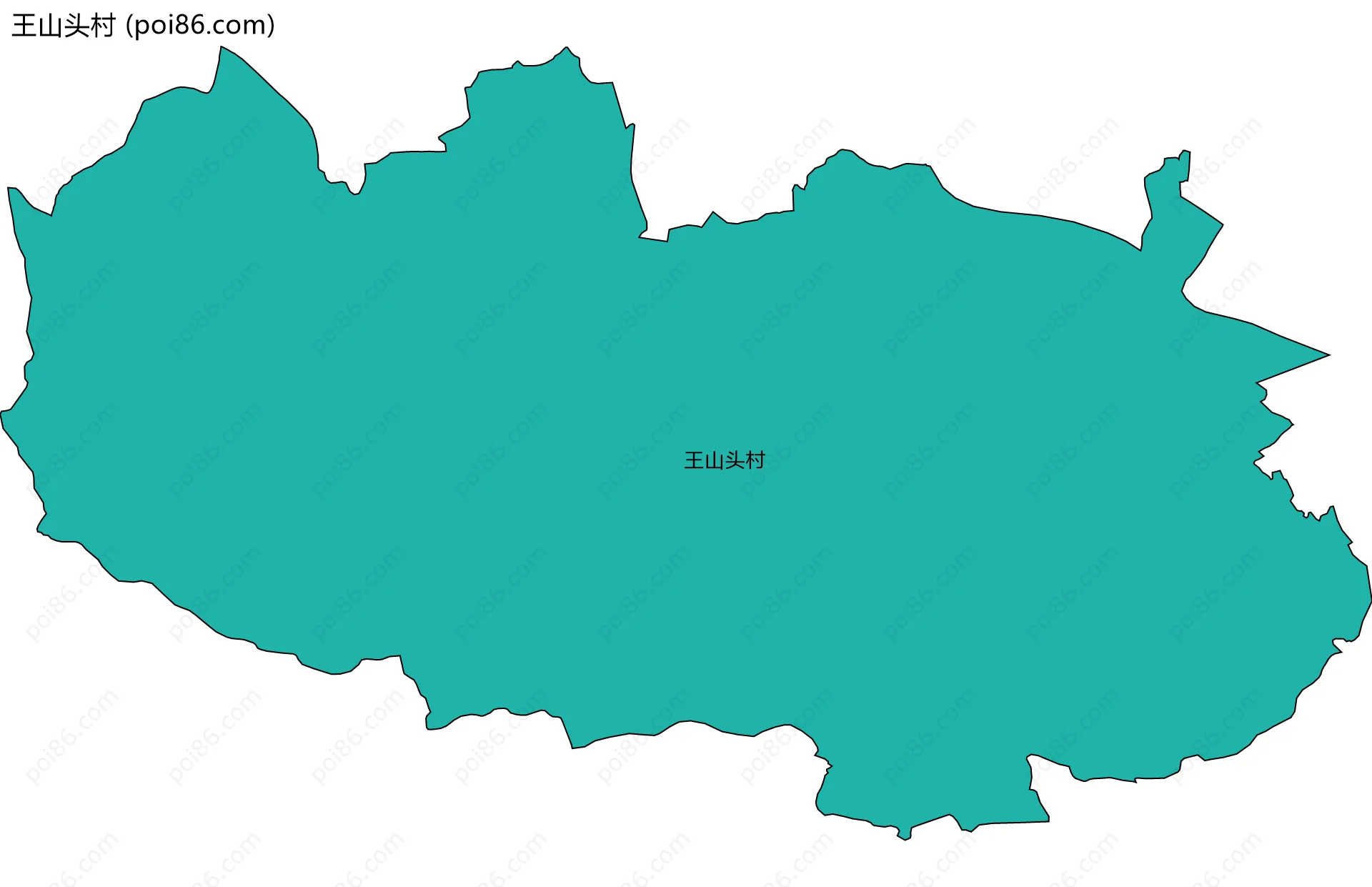 王山头村边界地图