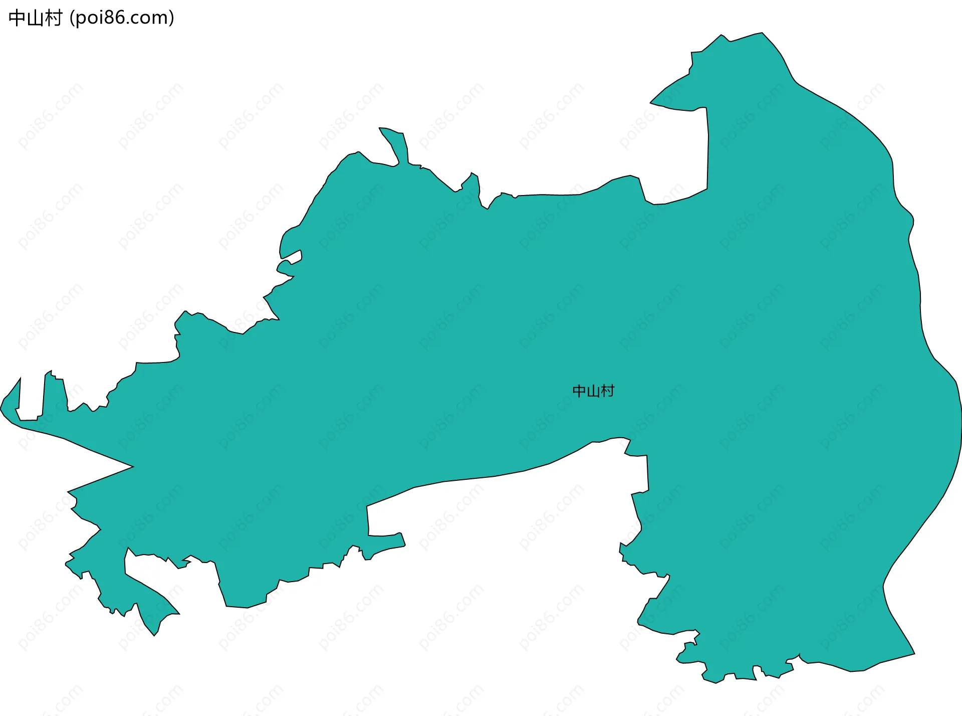 中山村边界地图