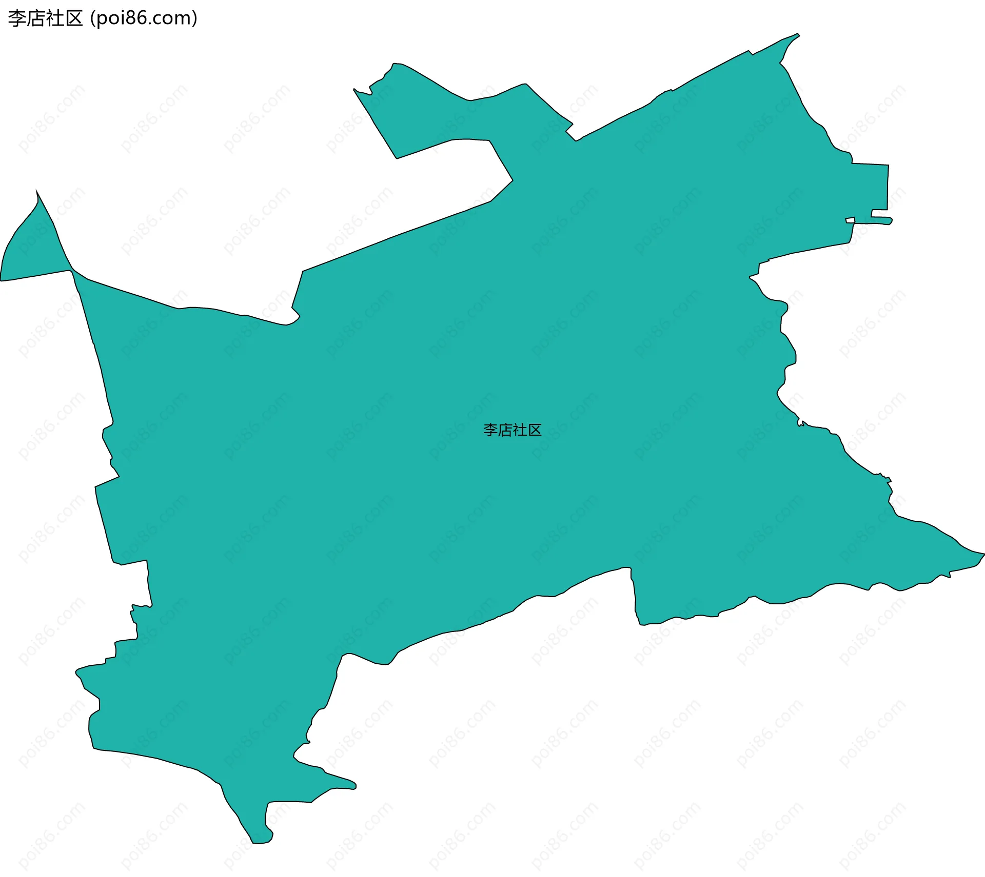 李店社区边界地图