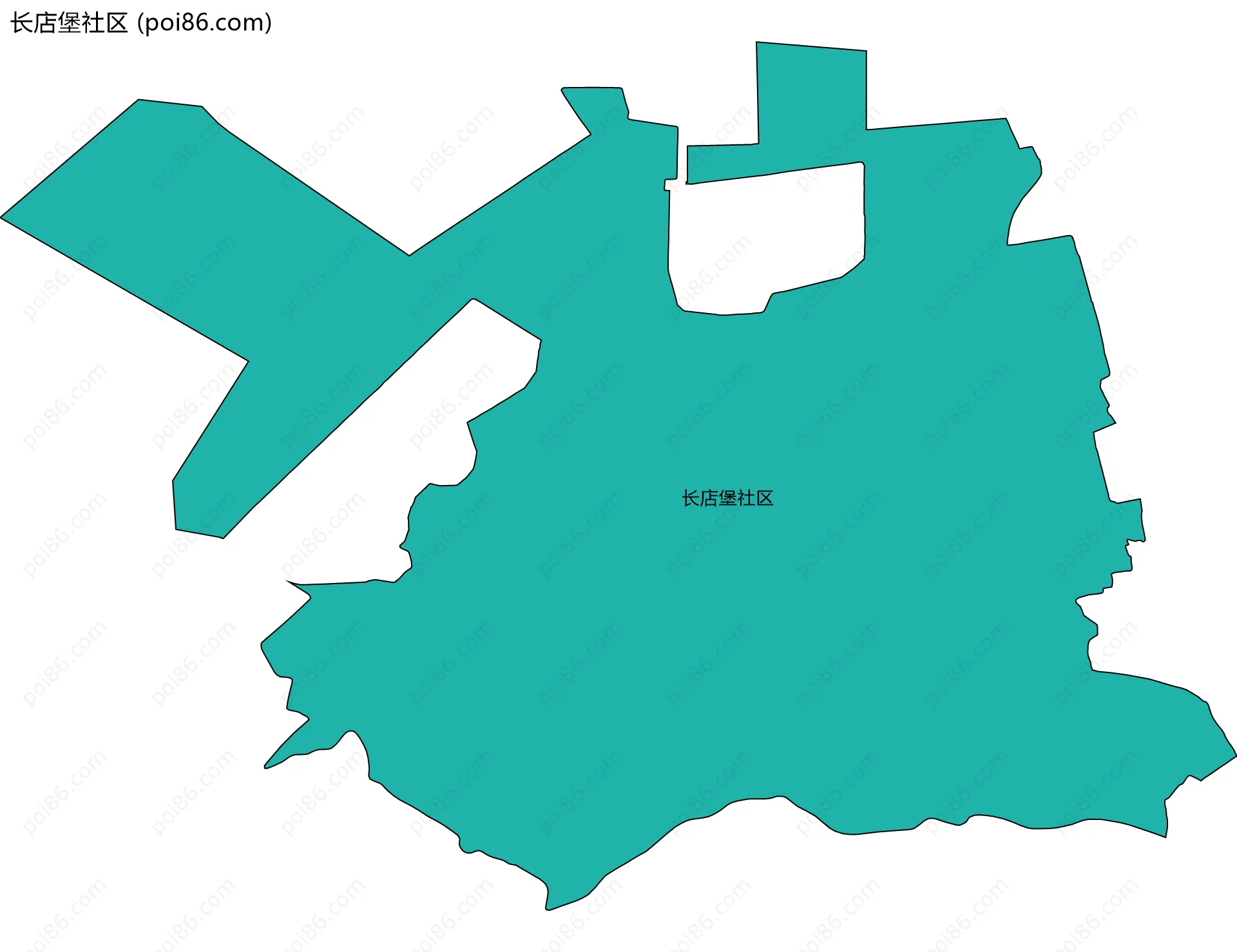 长店堡社区边界地图