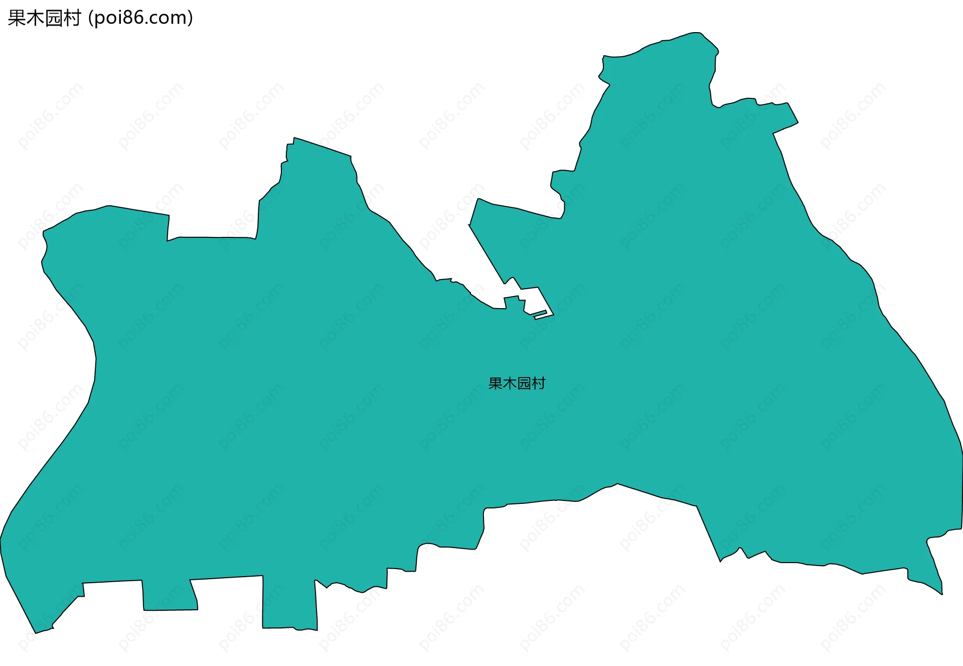果木园村边界地图