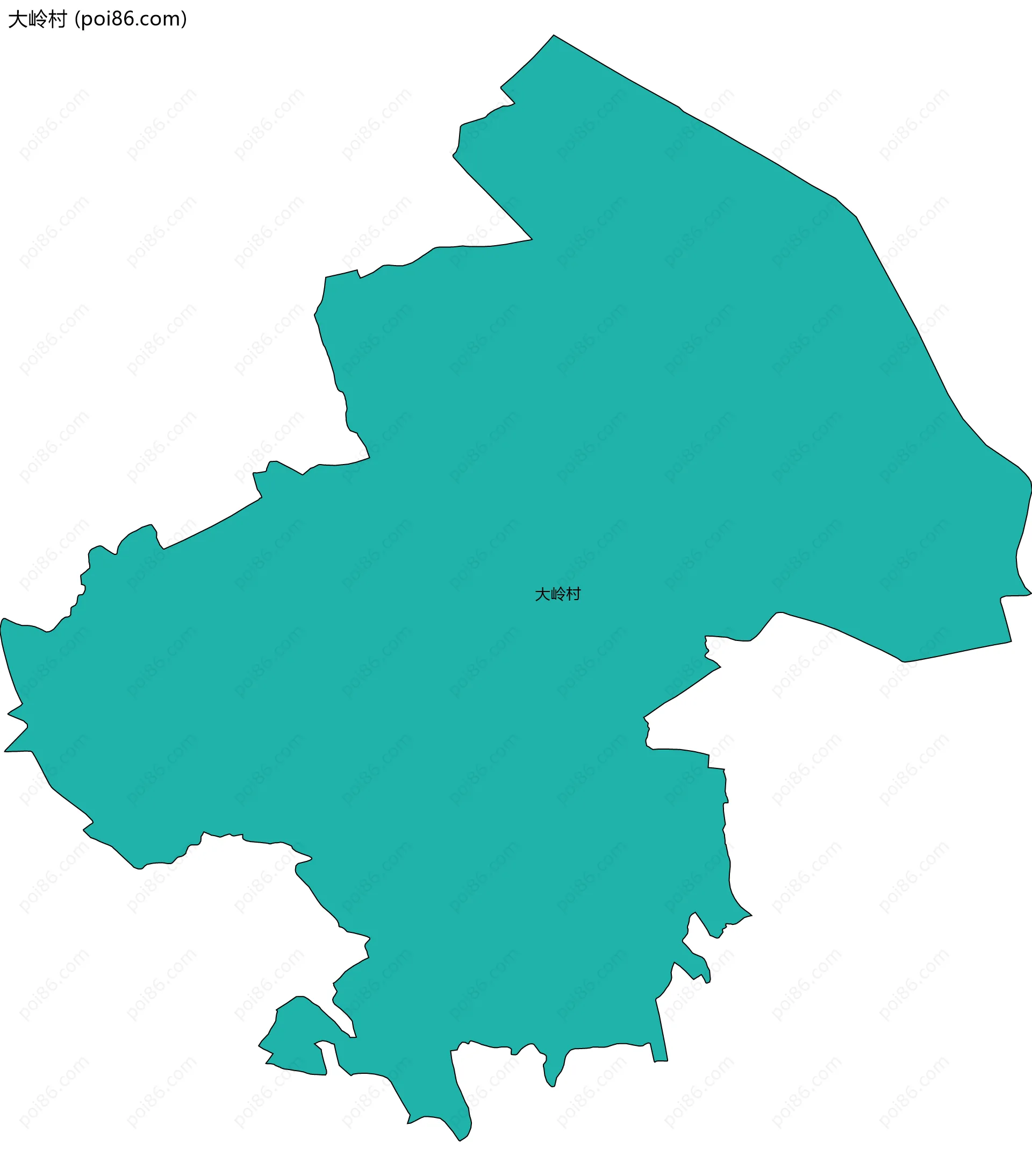 大岭村边界地图