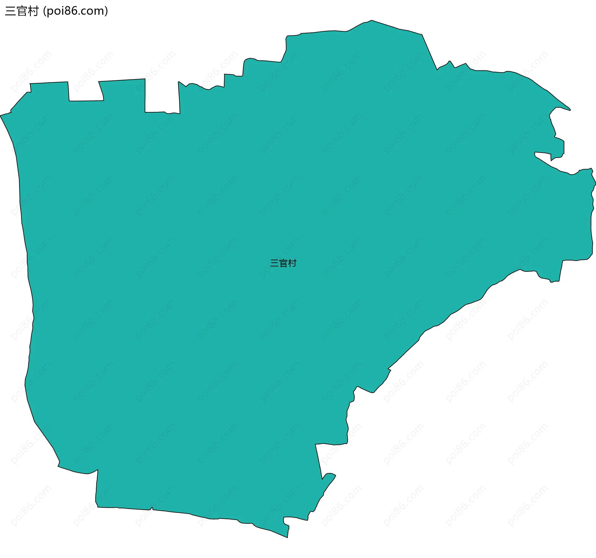 三官村边界地图