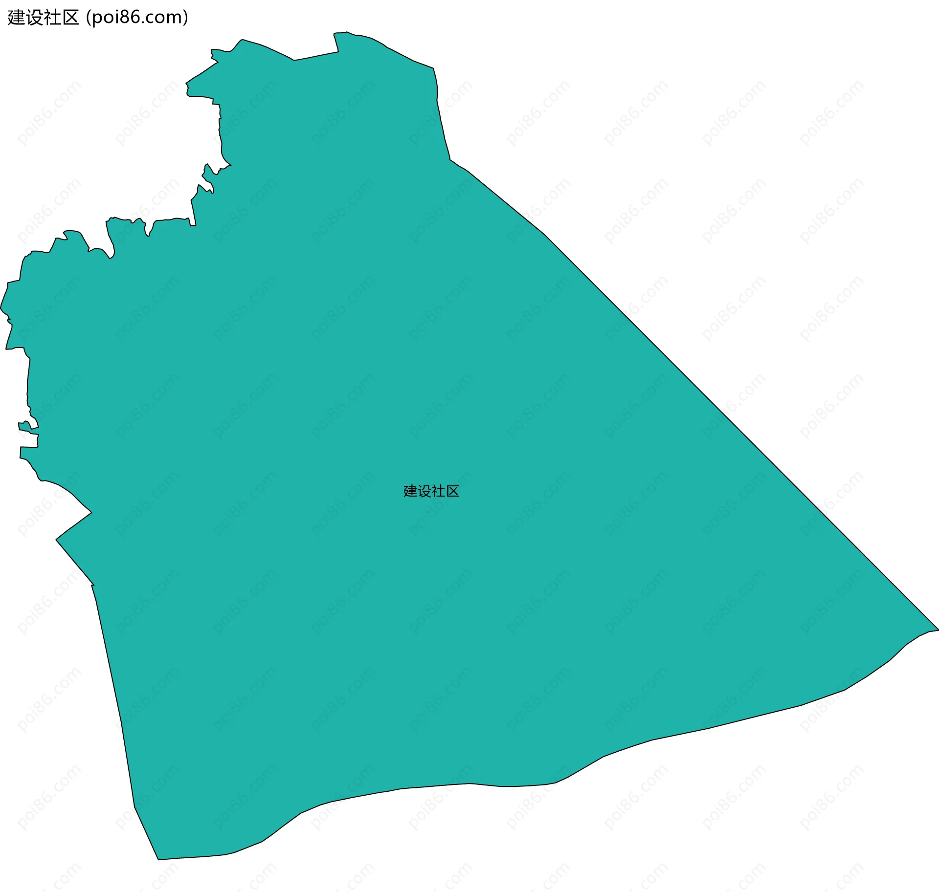 建设社区边界地图