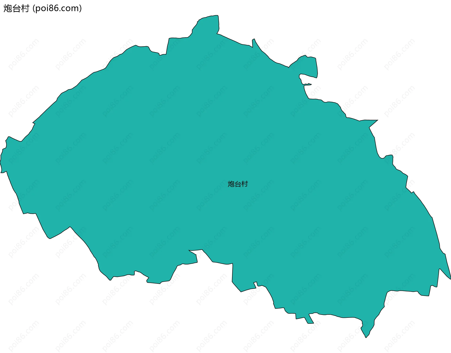 炮台村边界地图