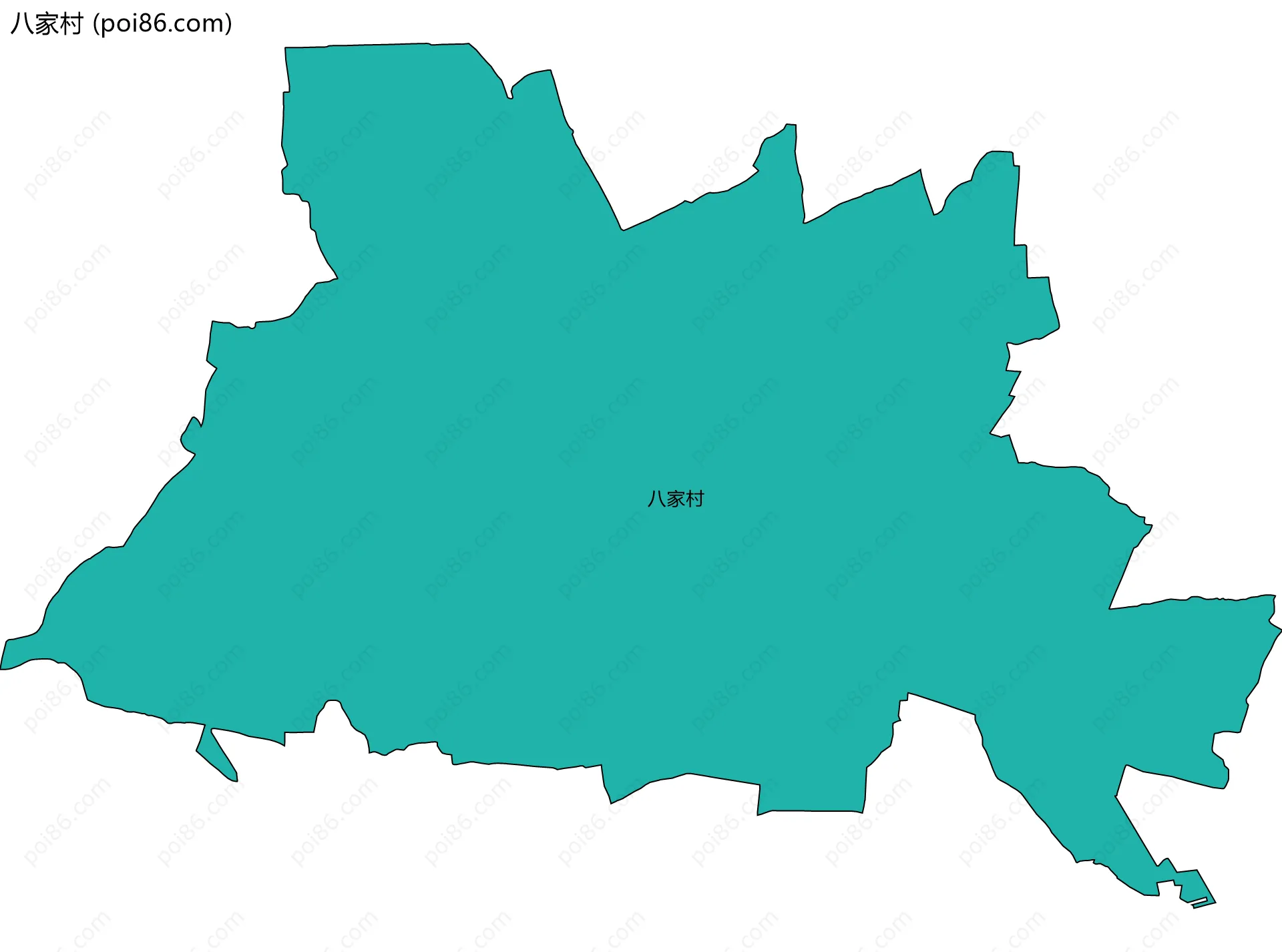八家村边界地图