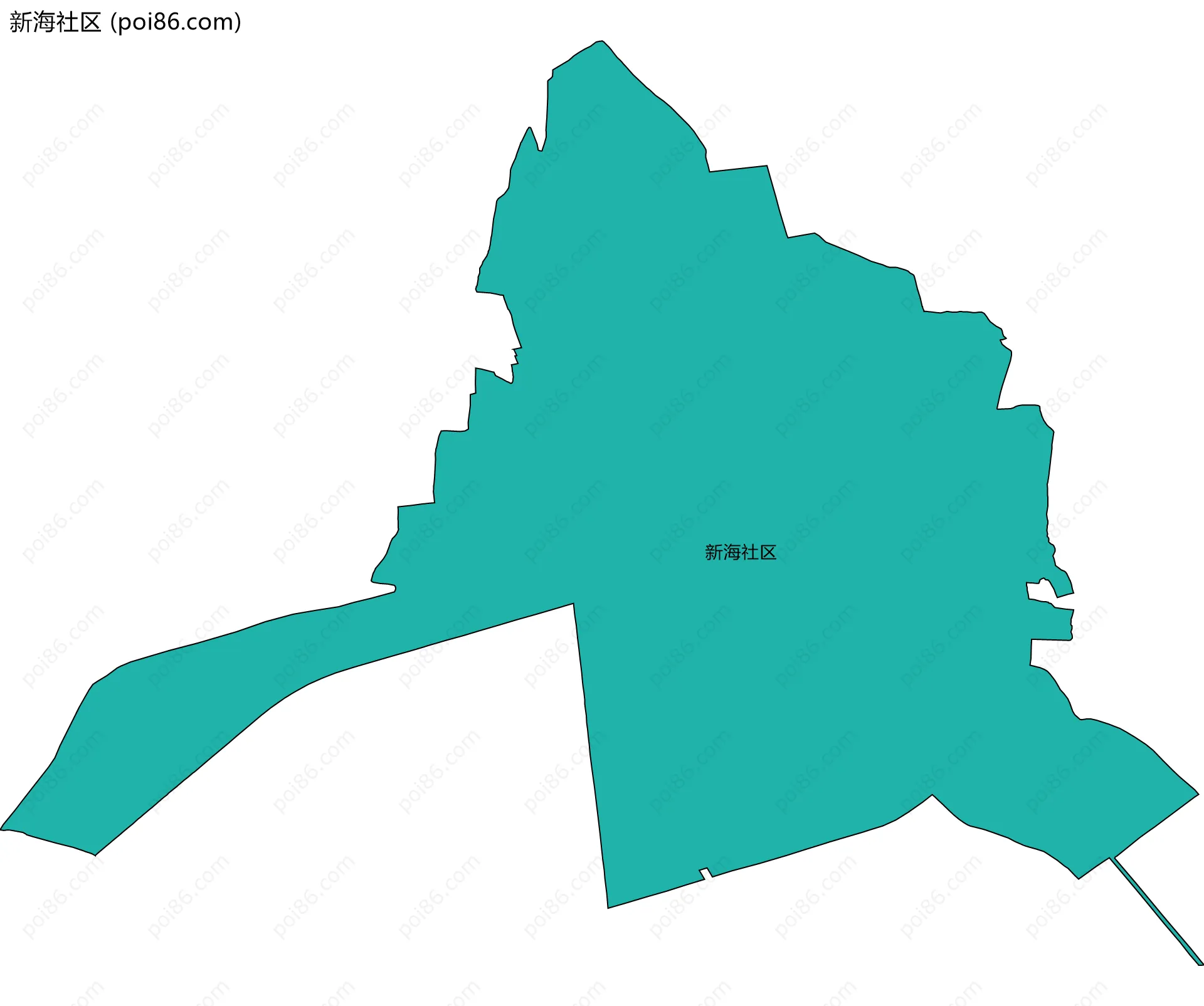 新海社区边界地图