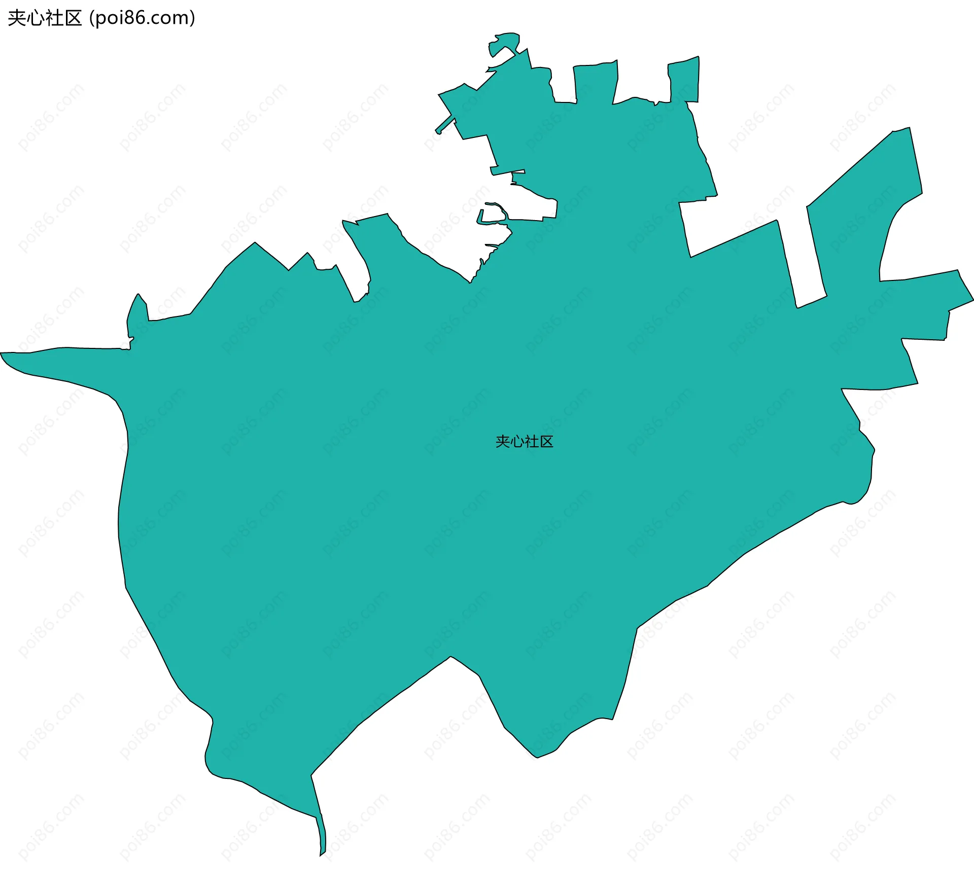 夹心社区边界地图