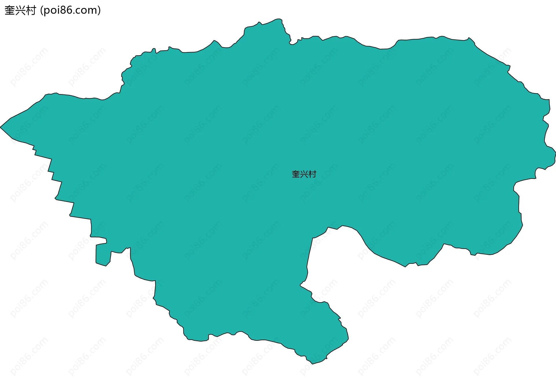 奎兴村边界地图