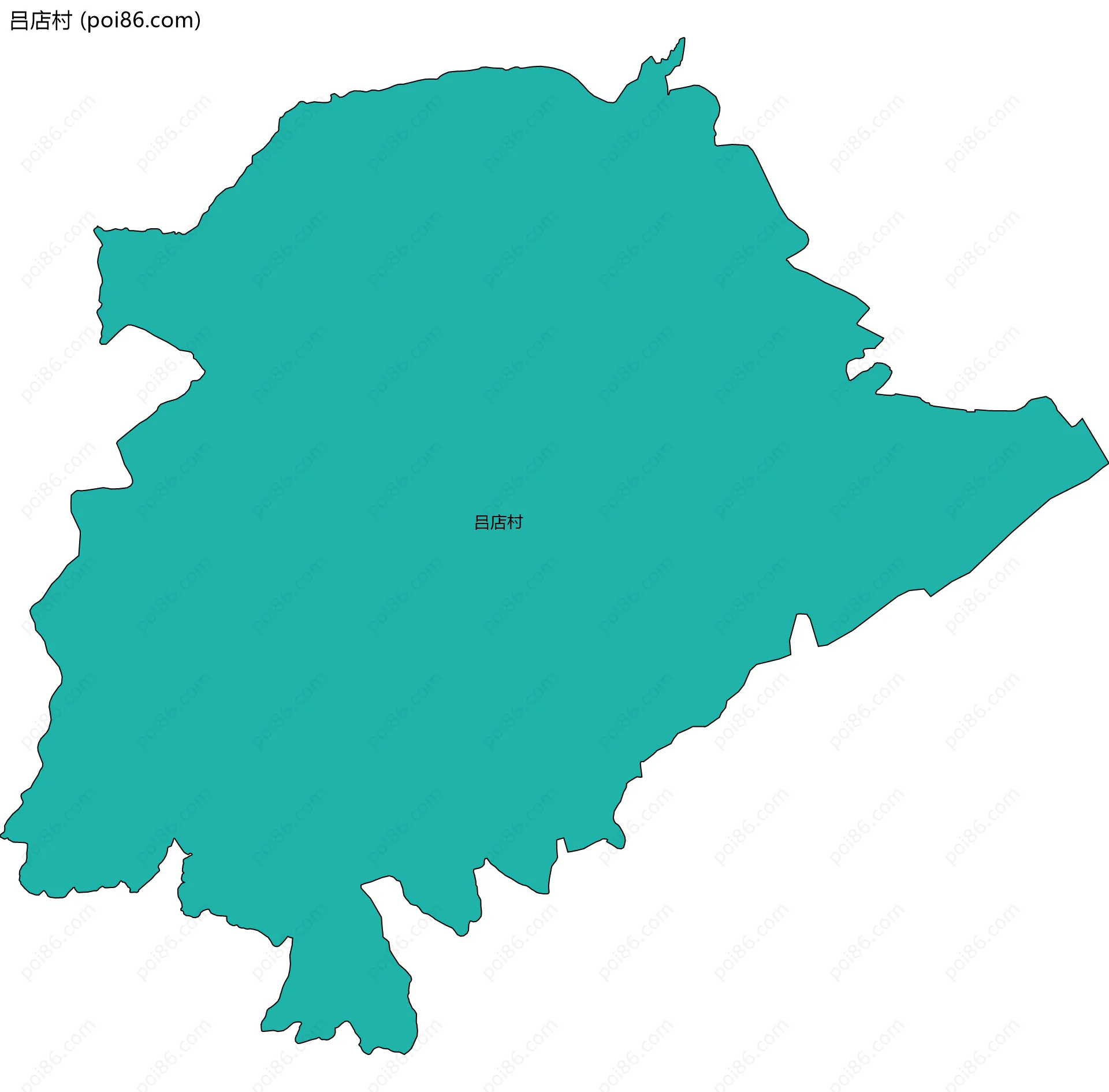 吕店村边界地图