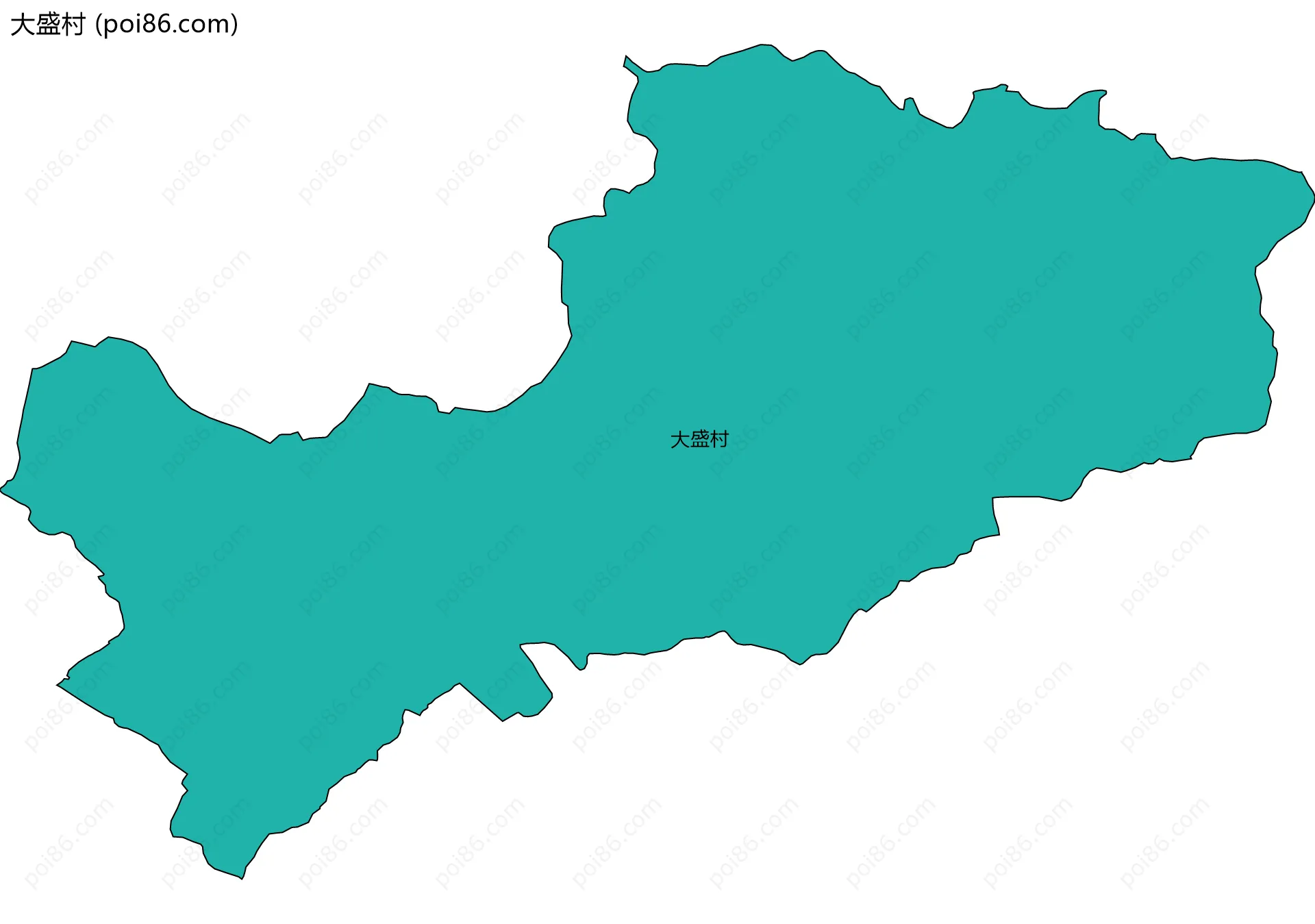 大盛村边界地图