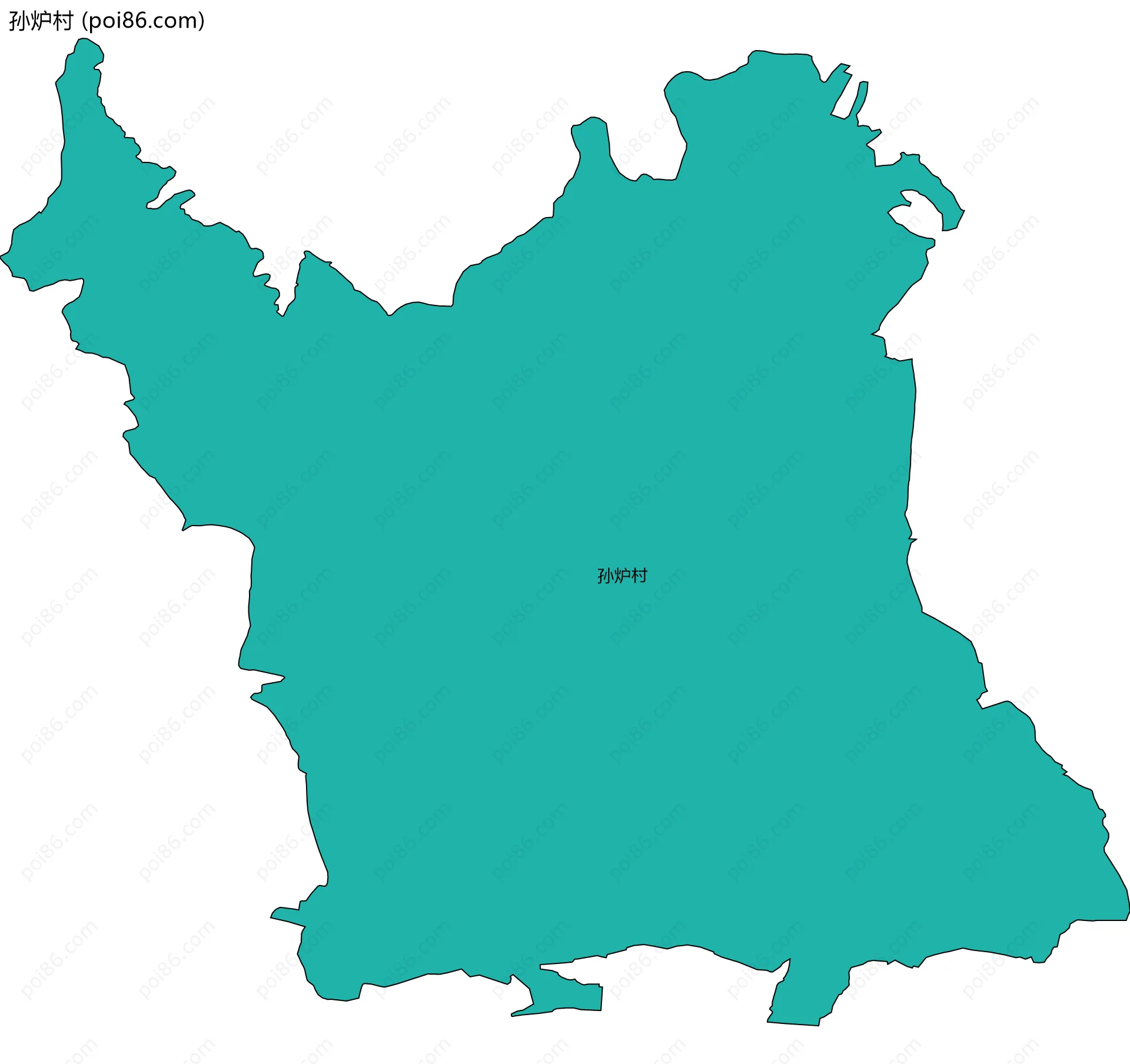 孙炉村边界地图