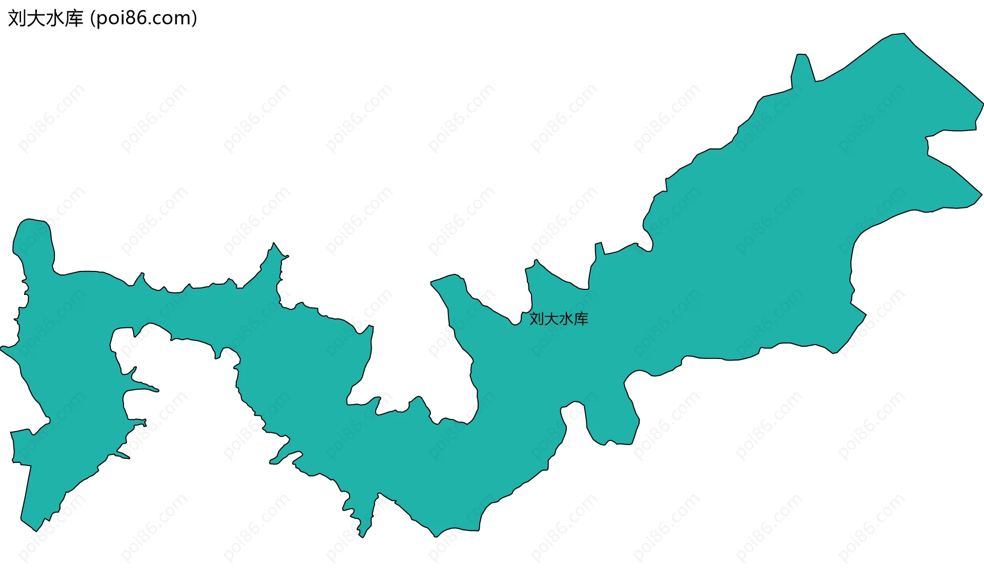 刘大水库边界地图