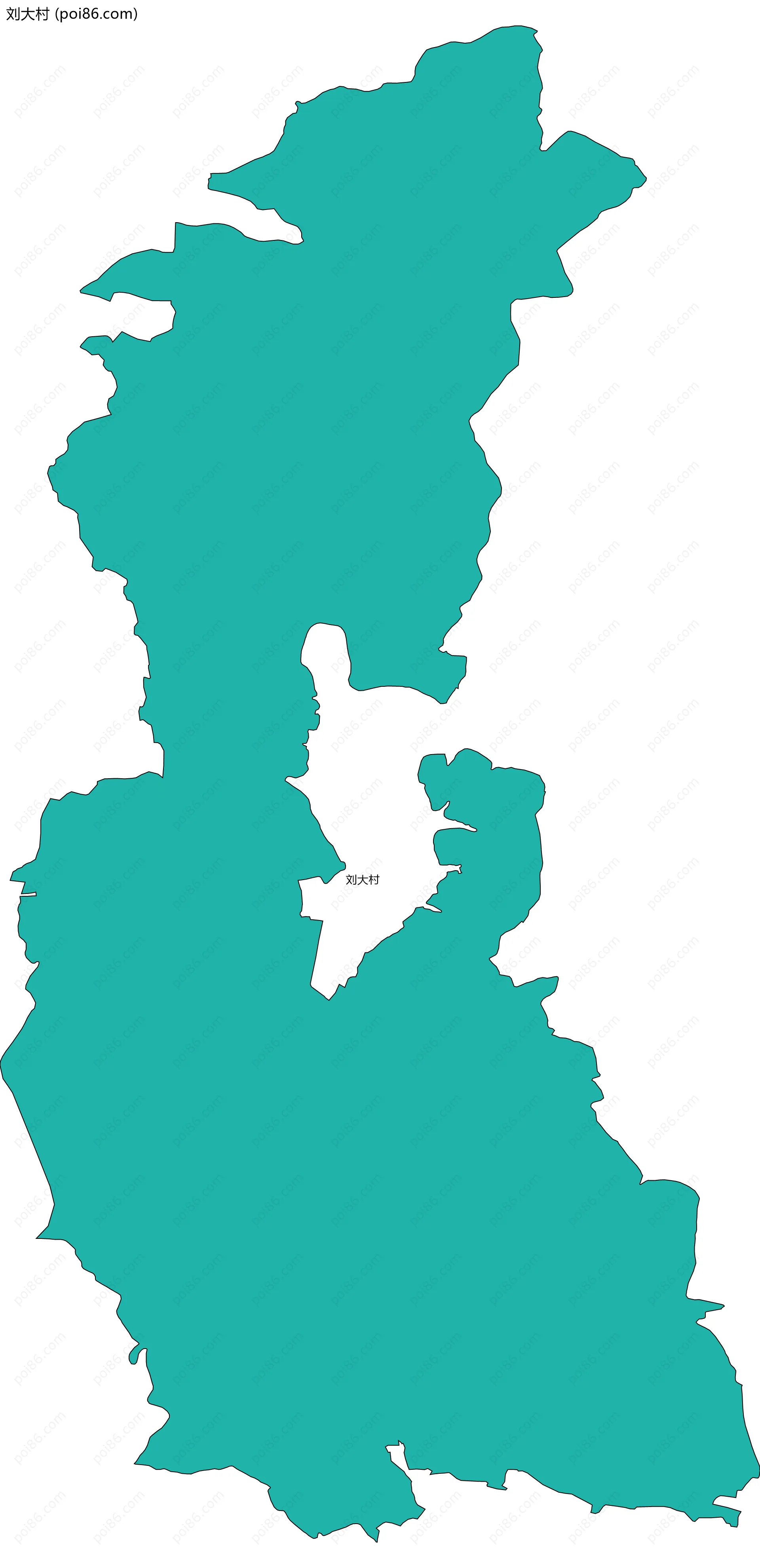 刘大村边界地图