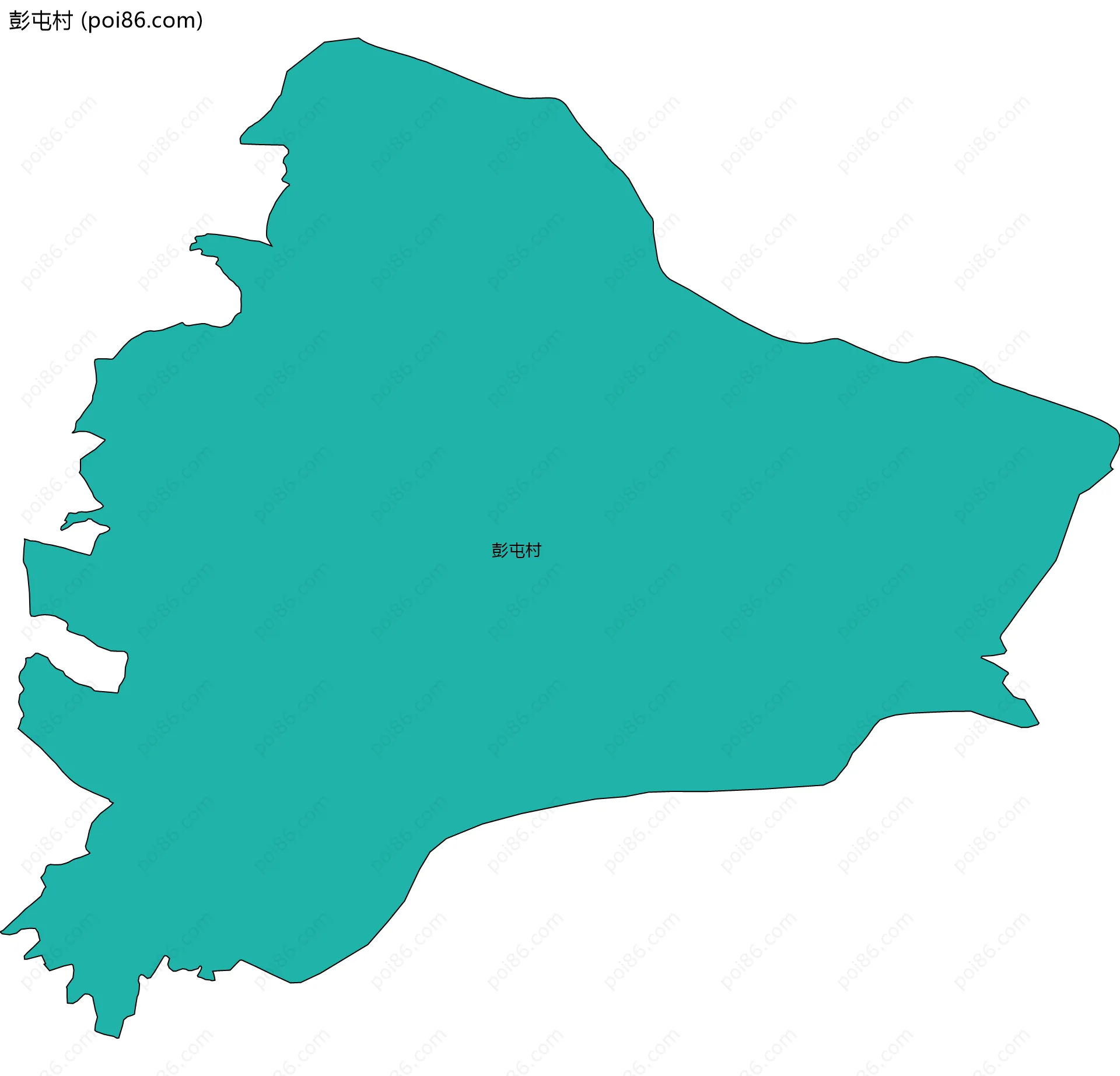 彭屯村边界地图