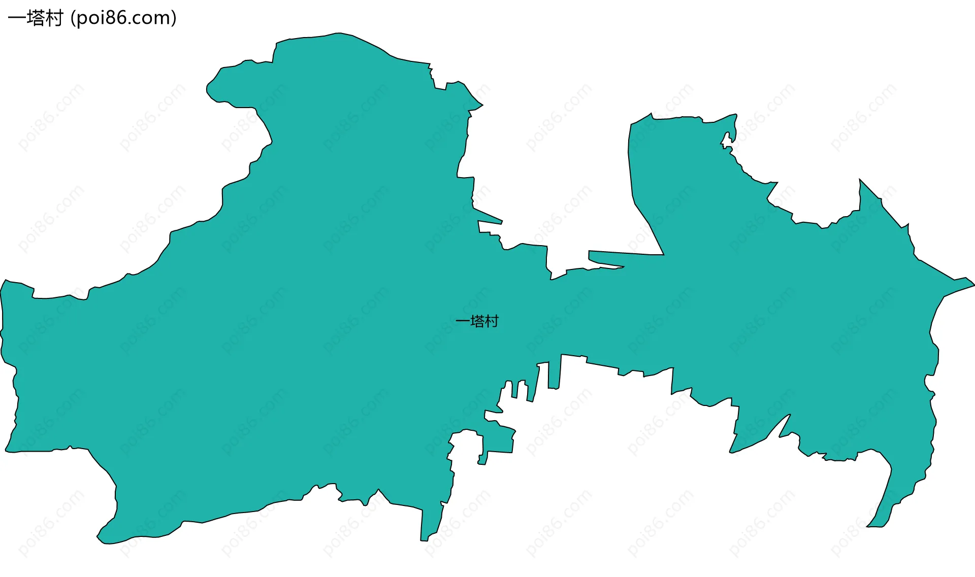 一塔村边界地图
