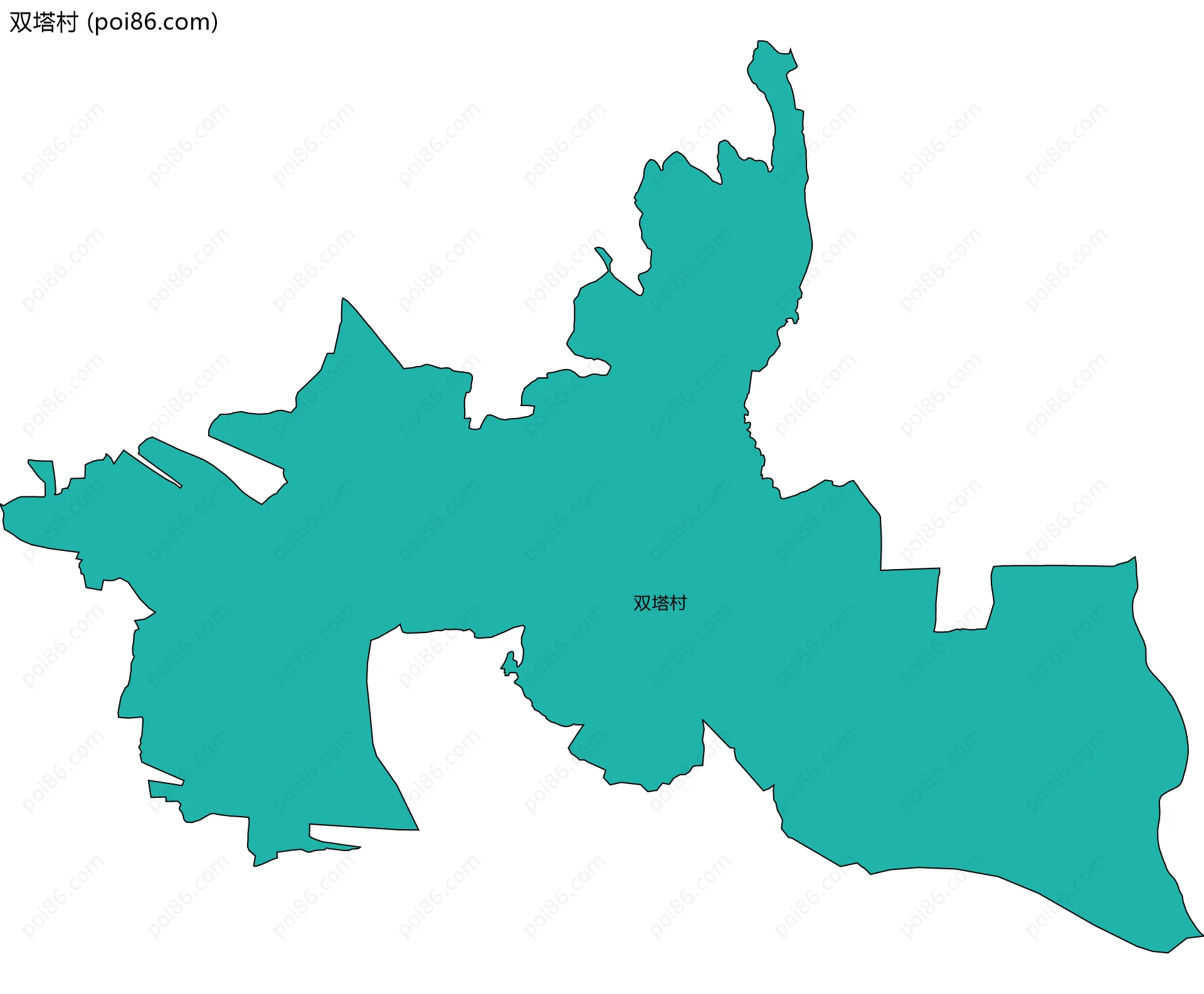 双塔村边界地图