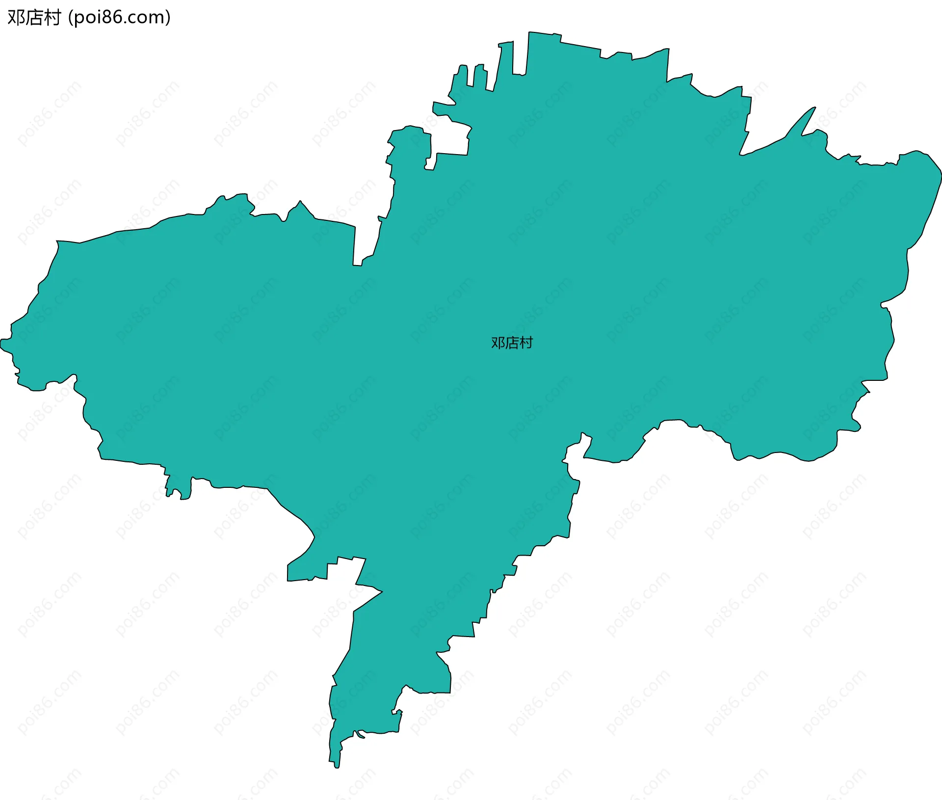 邓店村边界地图
