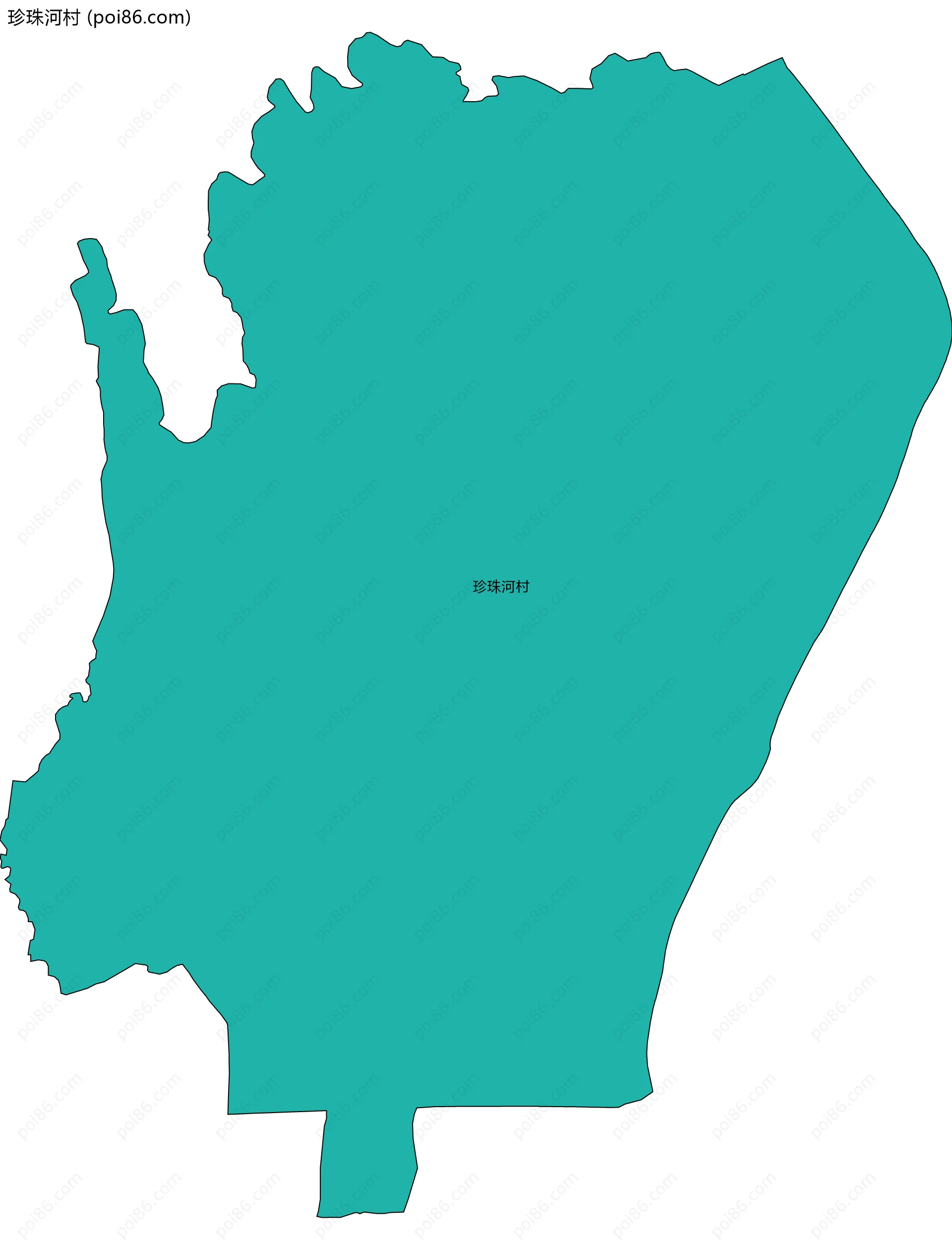 珍珠河村边界地图