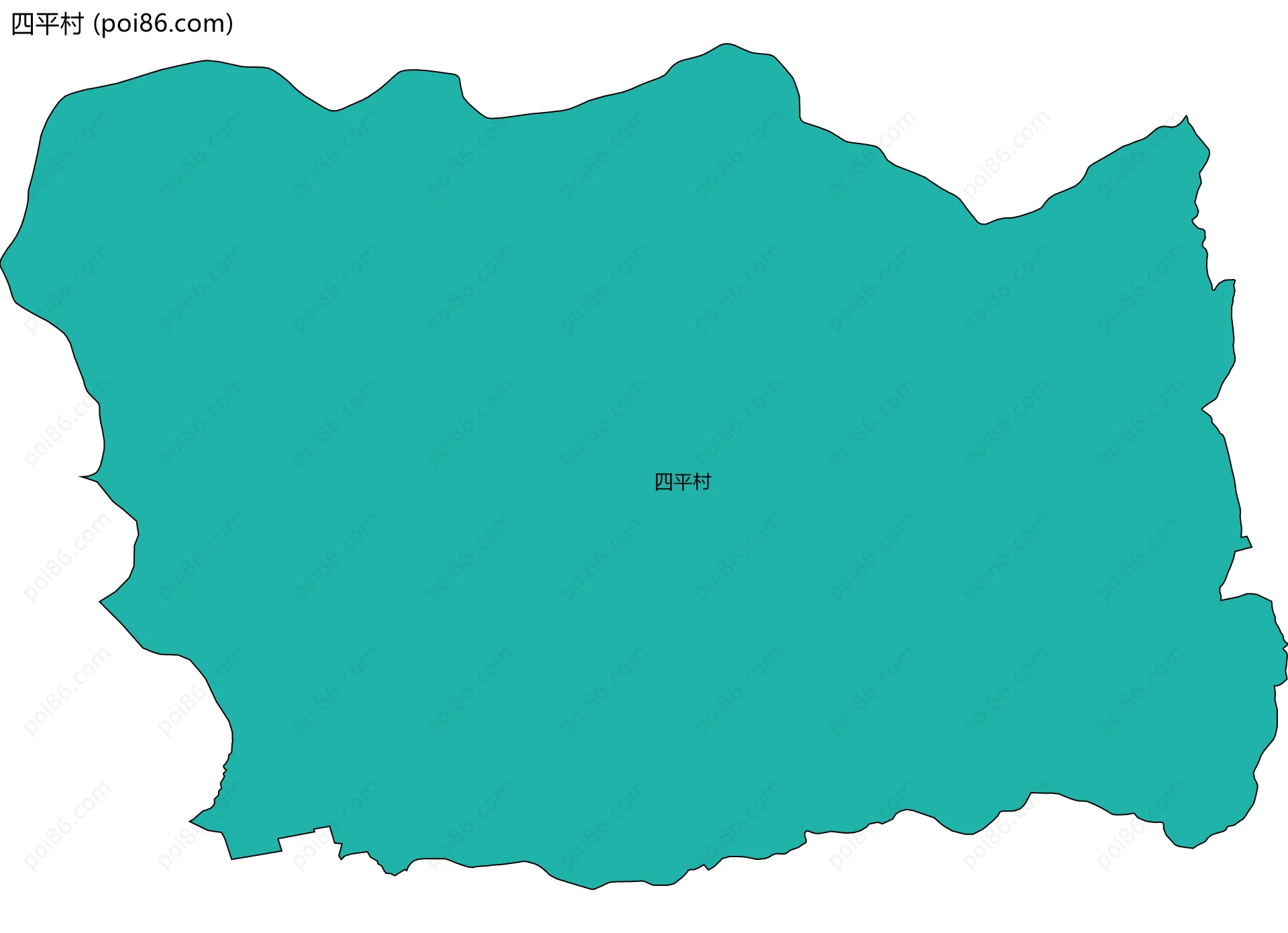 四平村边界地图