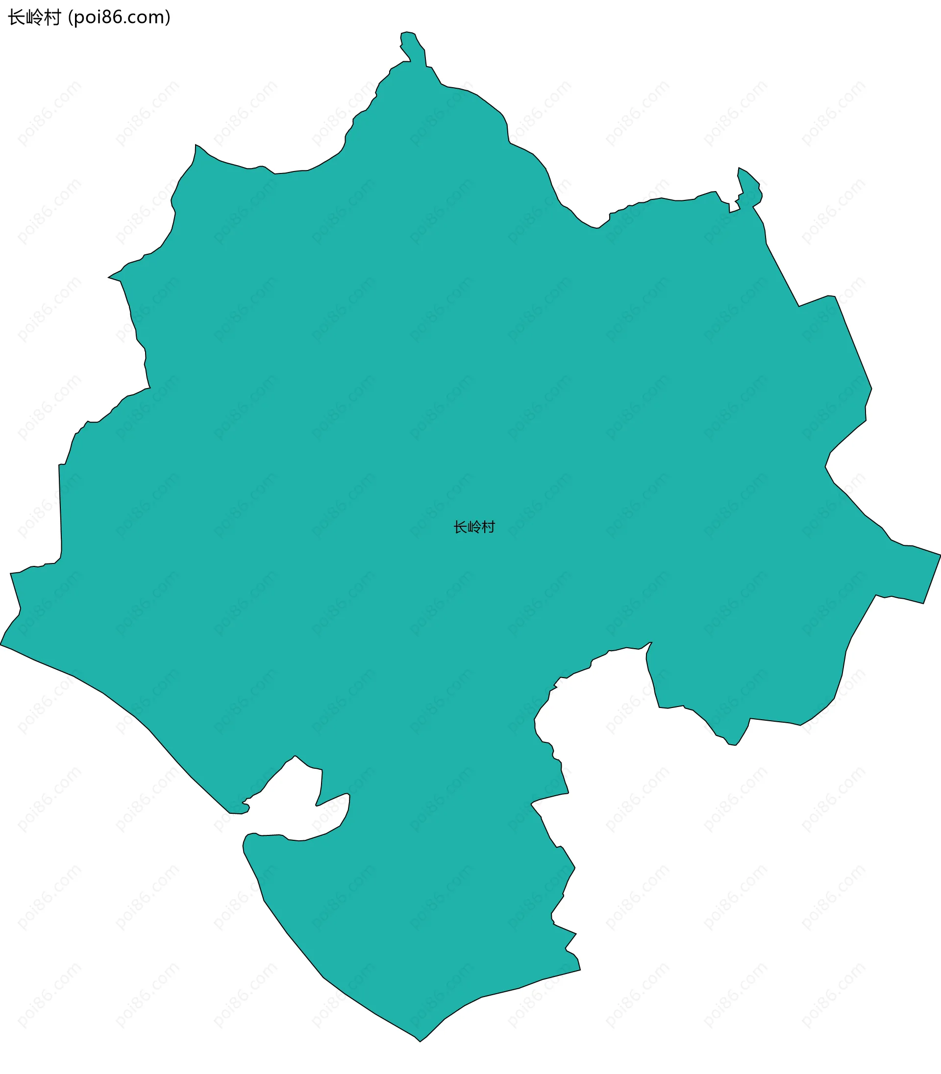 长岭村边界地图