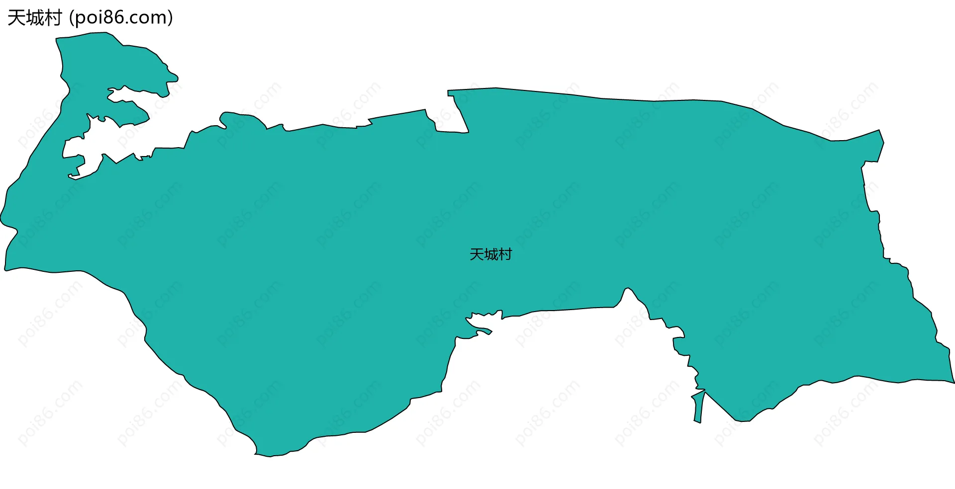 天城村边界地图