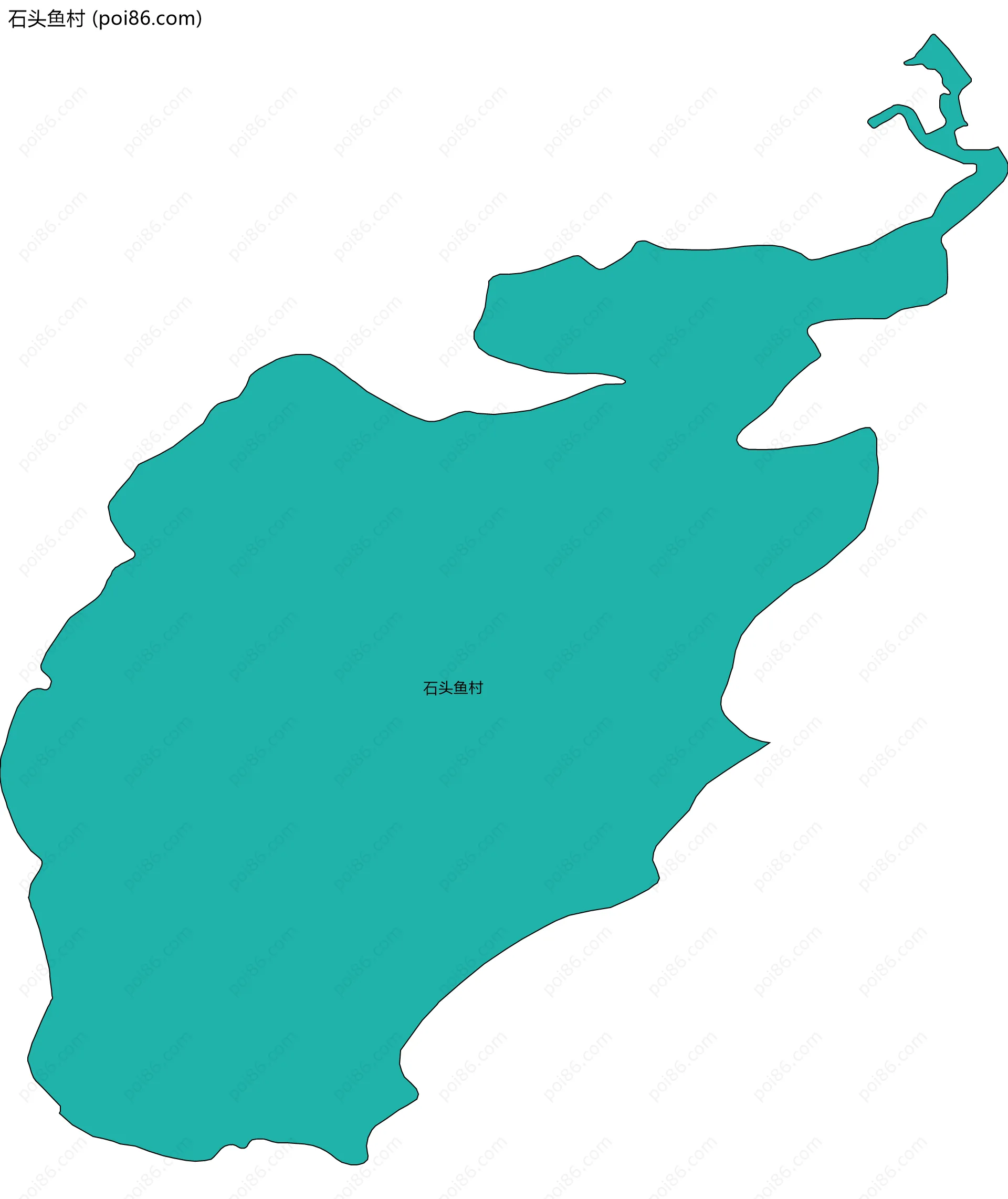 石头鱼村边界地图