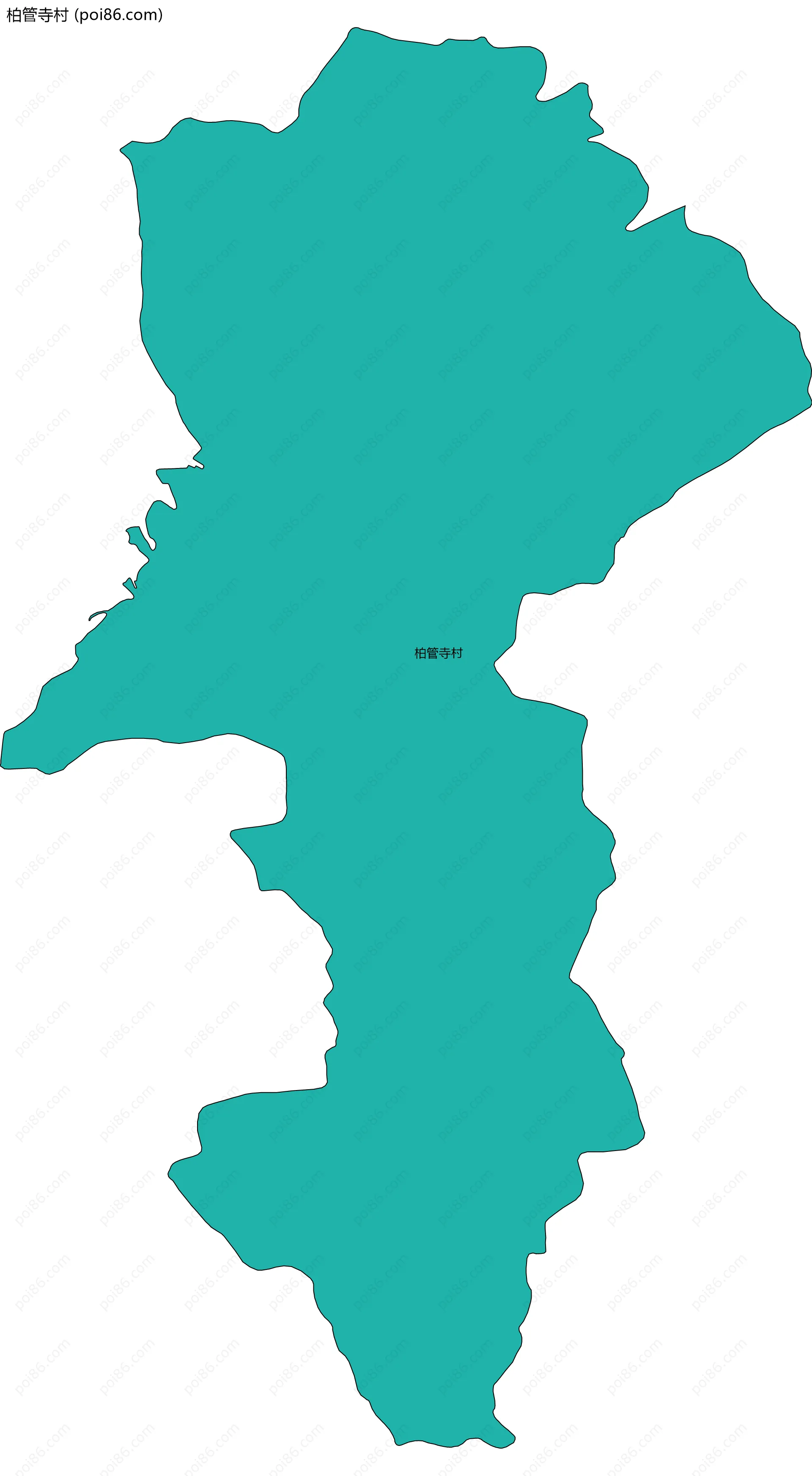 柏管寺村边界地图