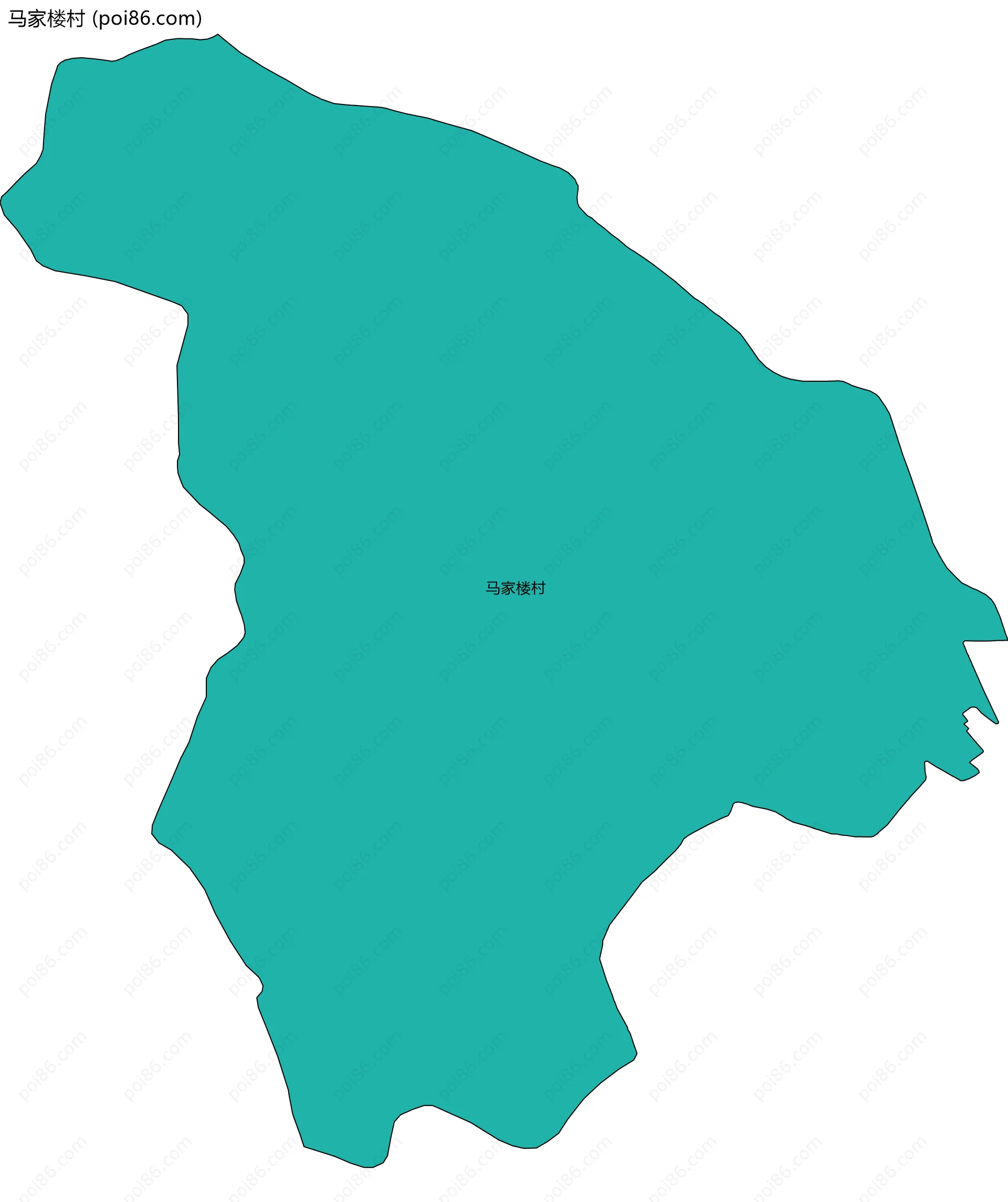 马家楼村边界地图