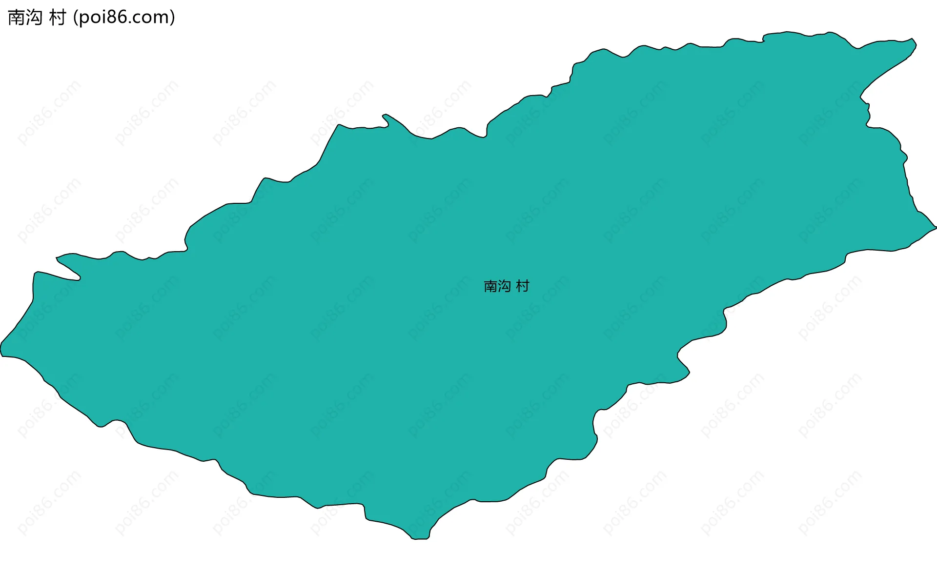 南沟 村边界地图