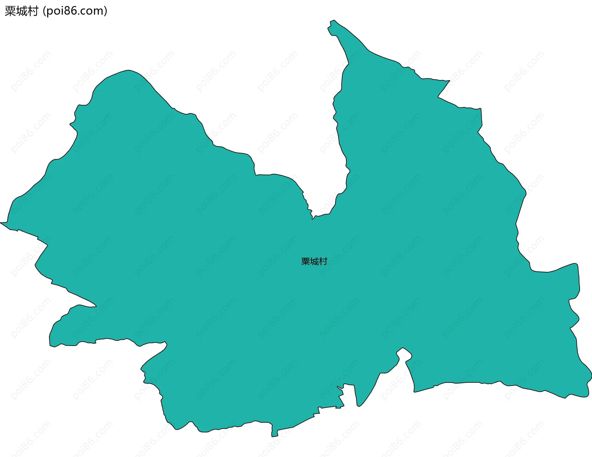 粟城村边界地图