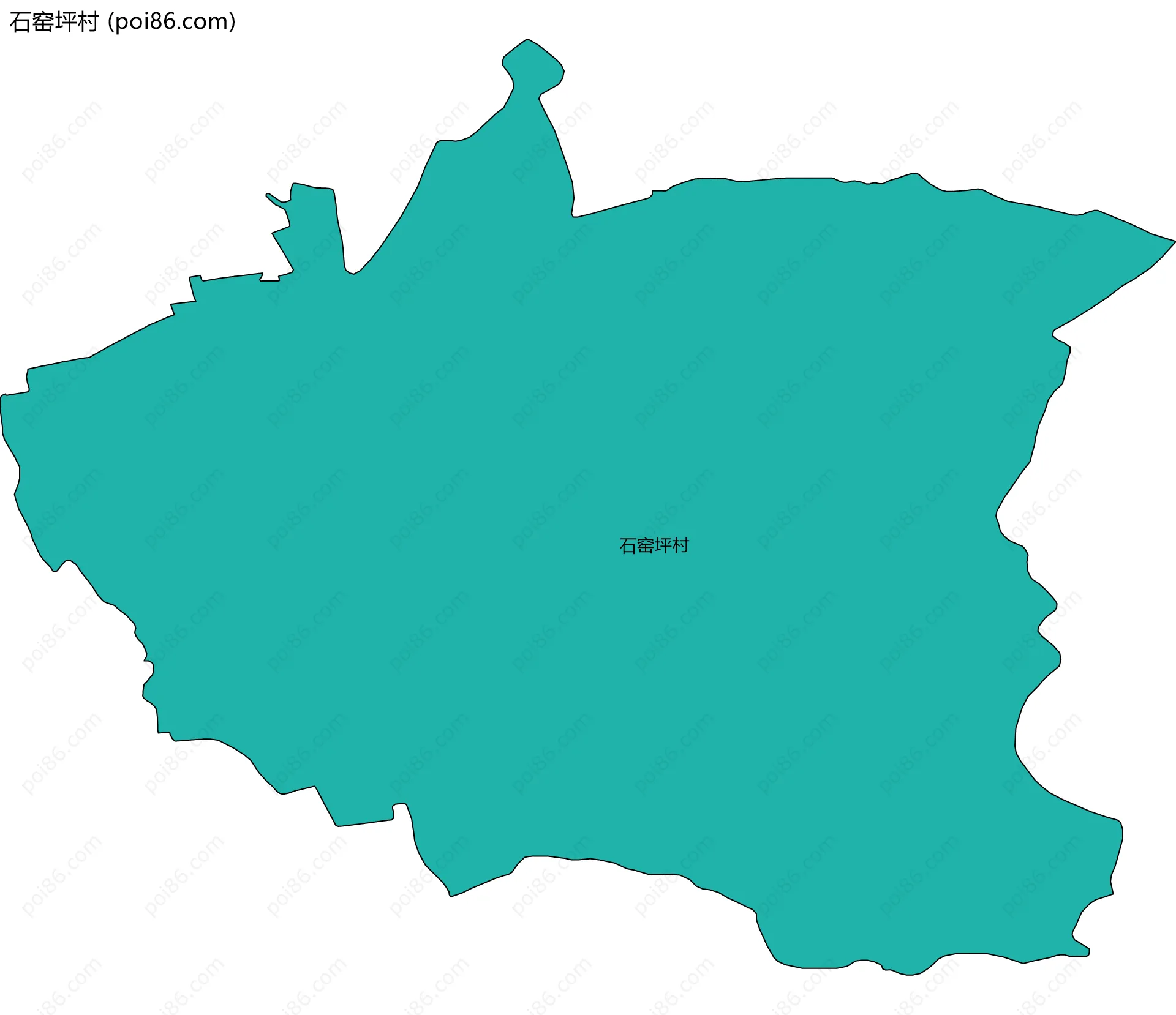 石窑坪村边界地图