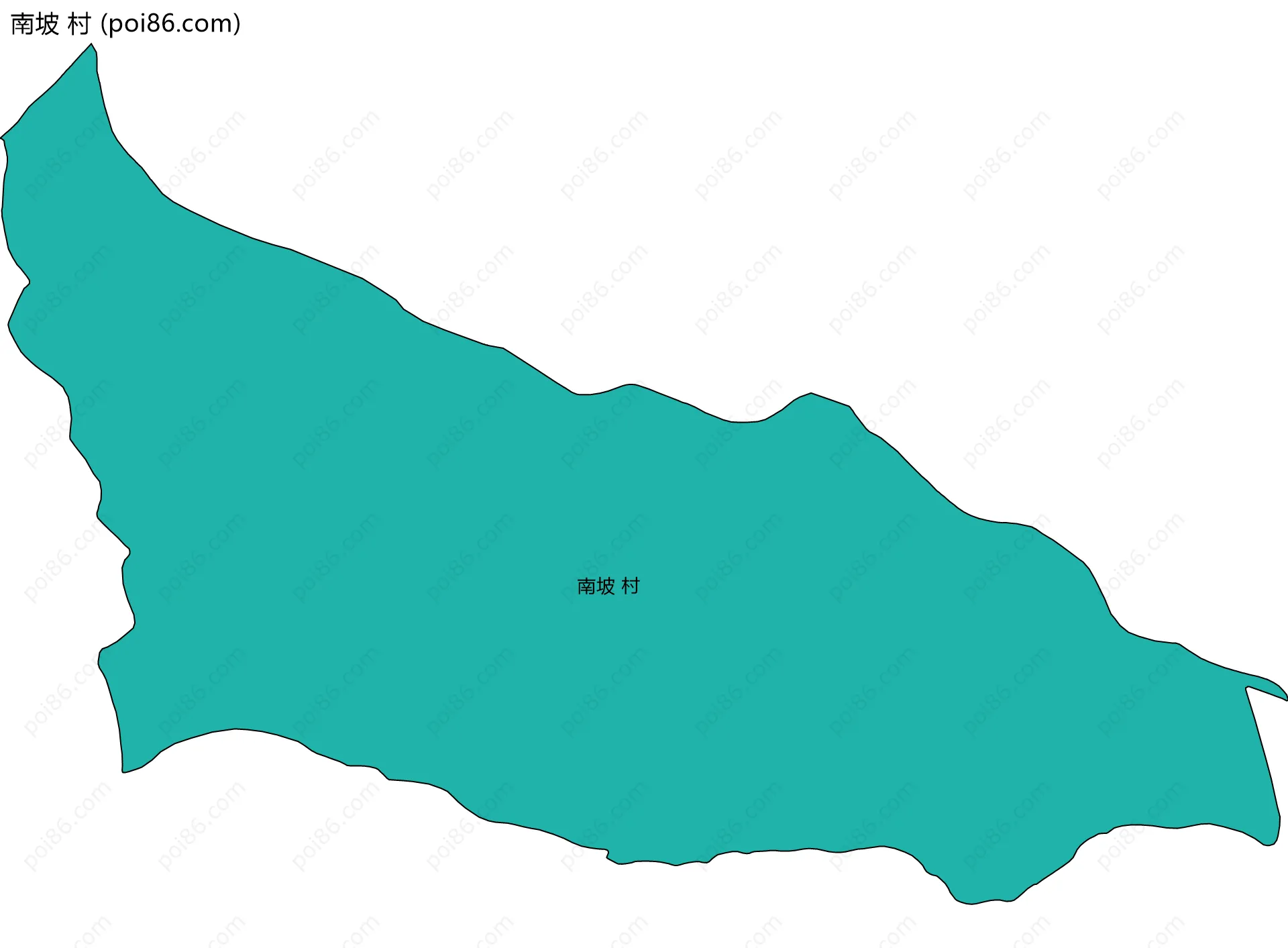 南坡 村边界地图