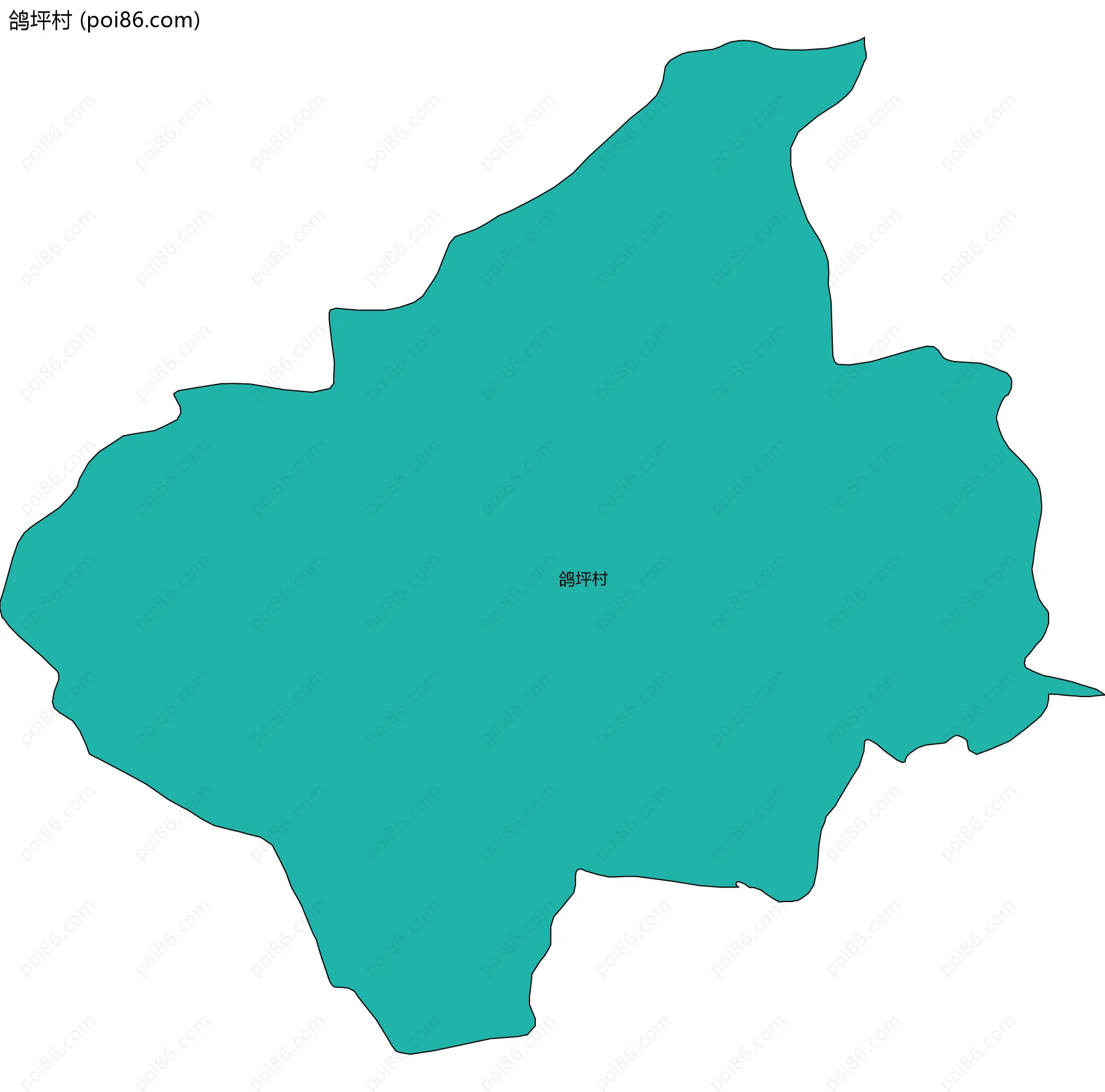鸽坪村边界地图