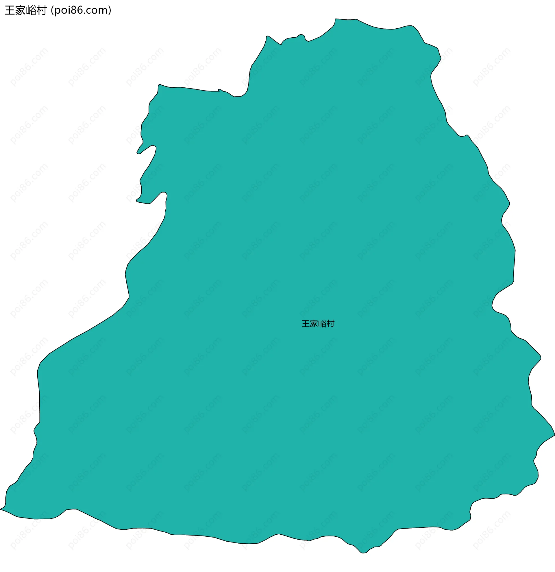 王家峪村边界地图