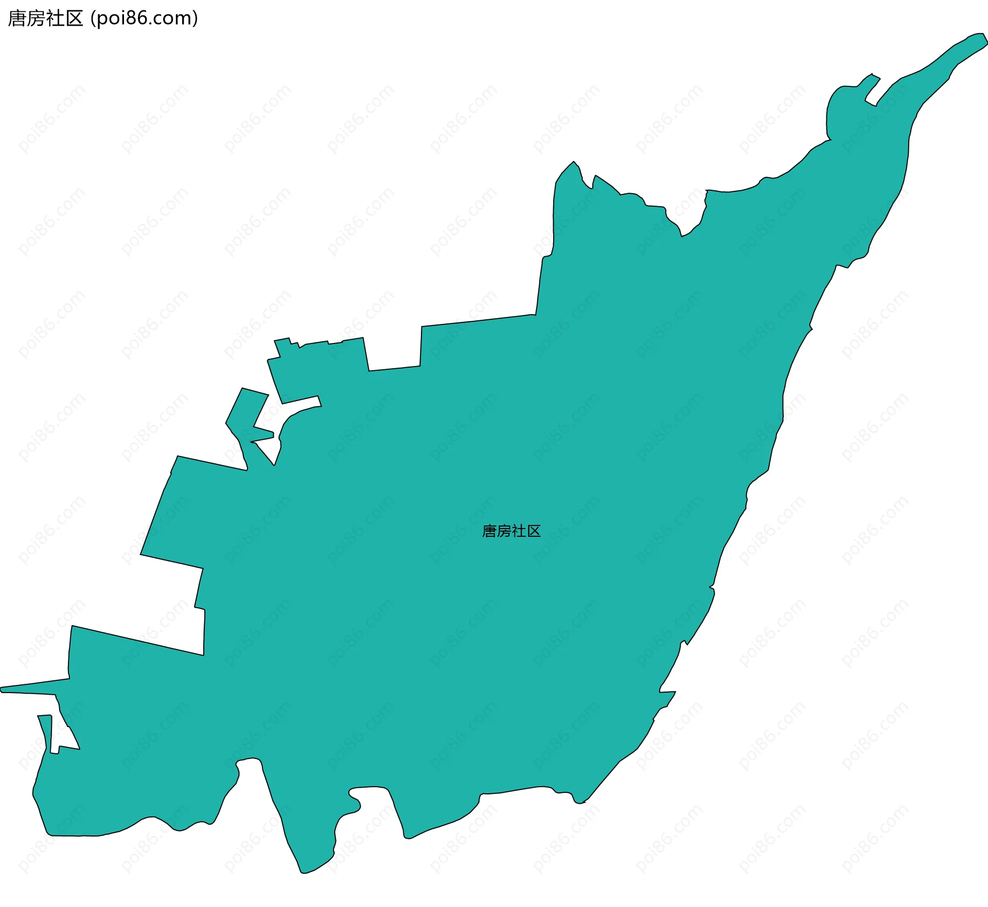 唐房社区边界地图