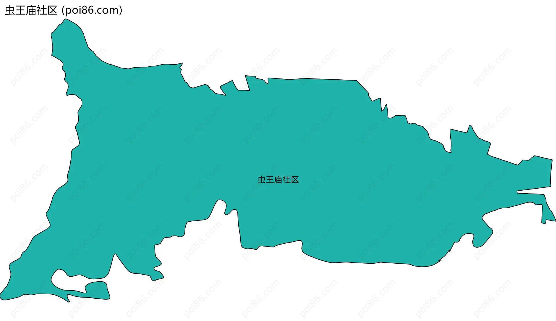 虫王庙社区边界地图