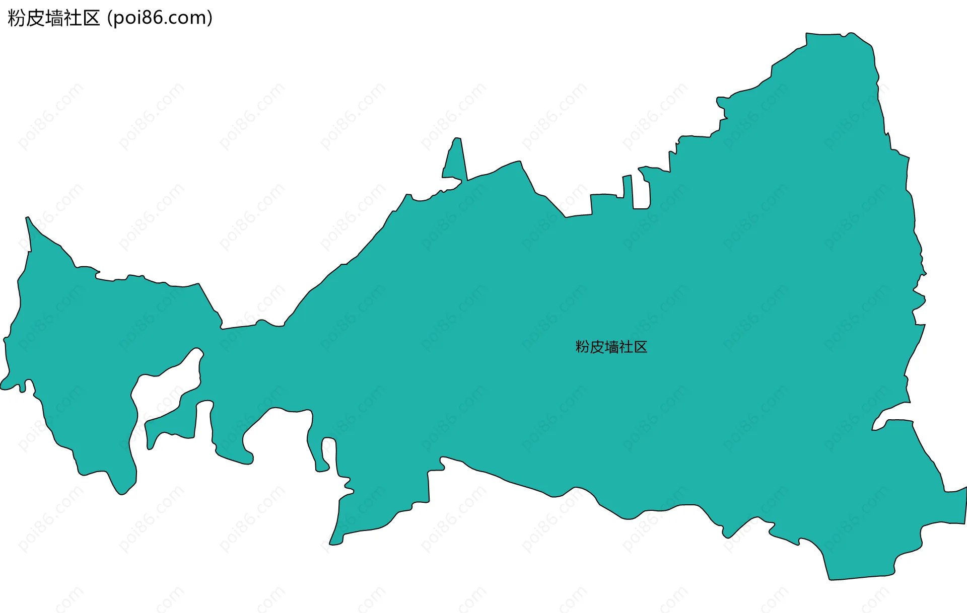 粉皮墙社区边界地图