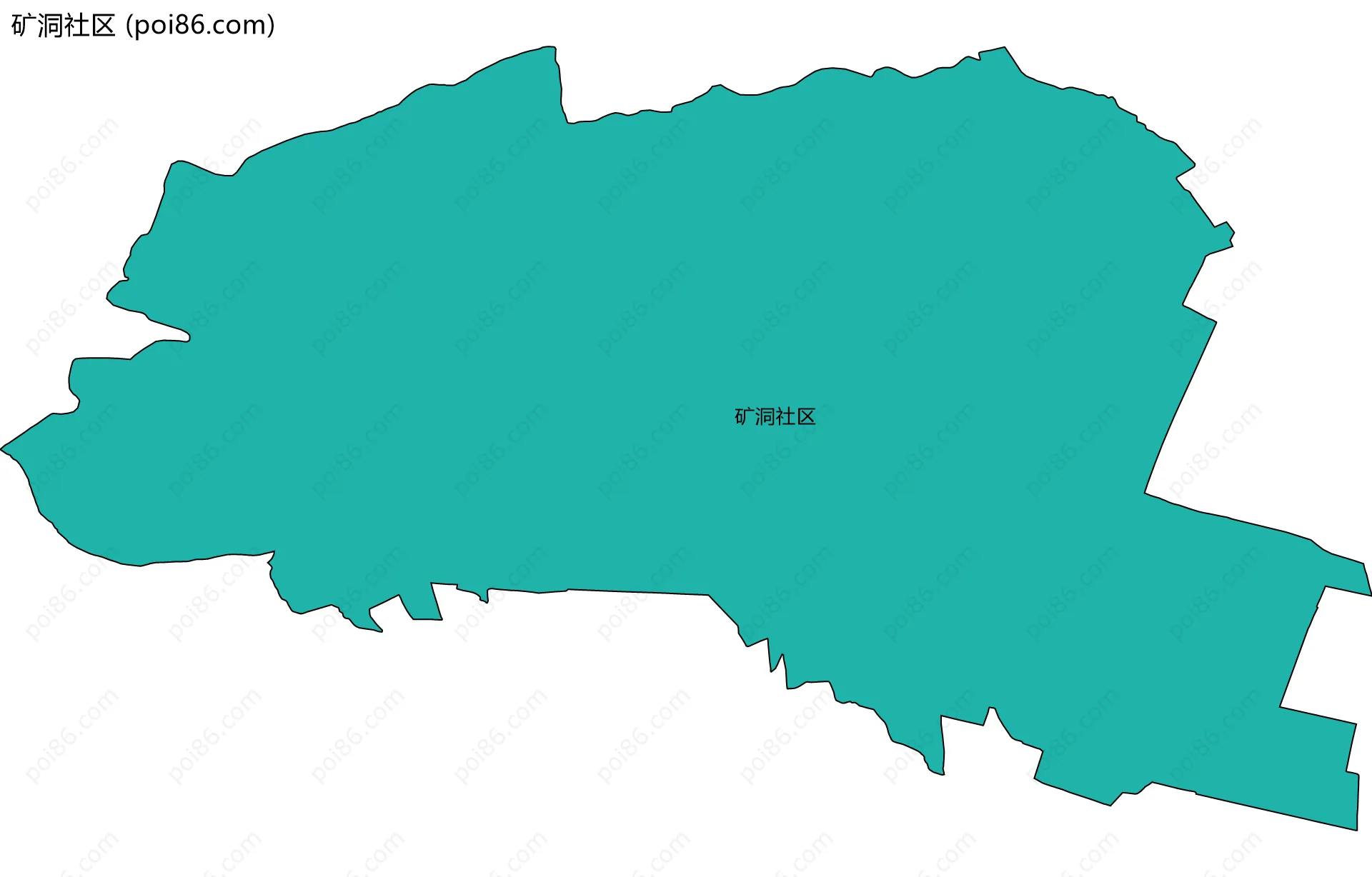 矿洞社区边界地图