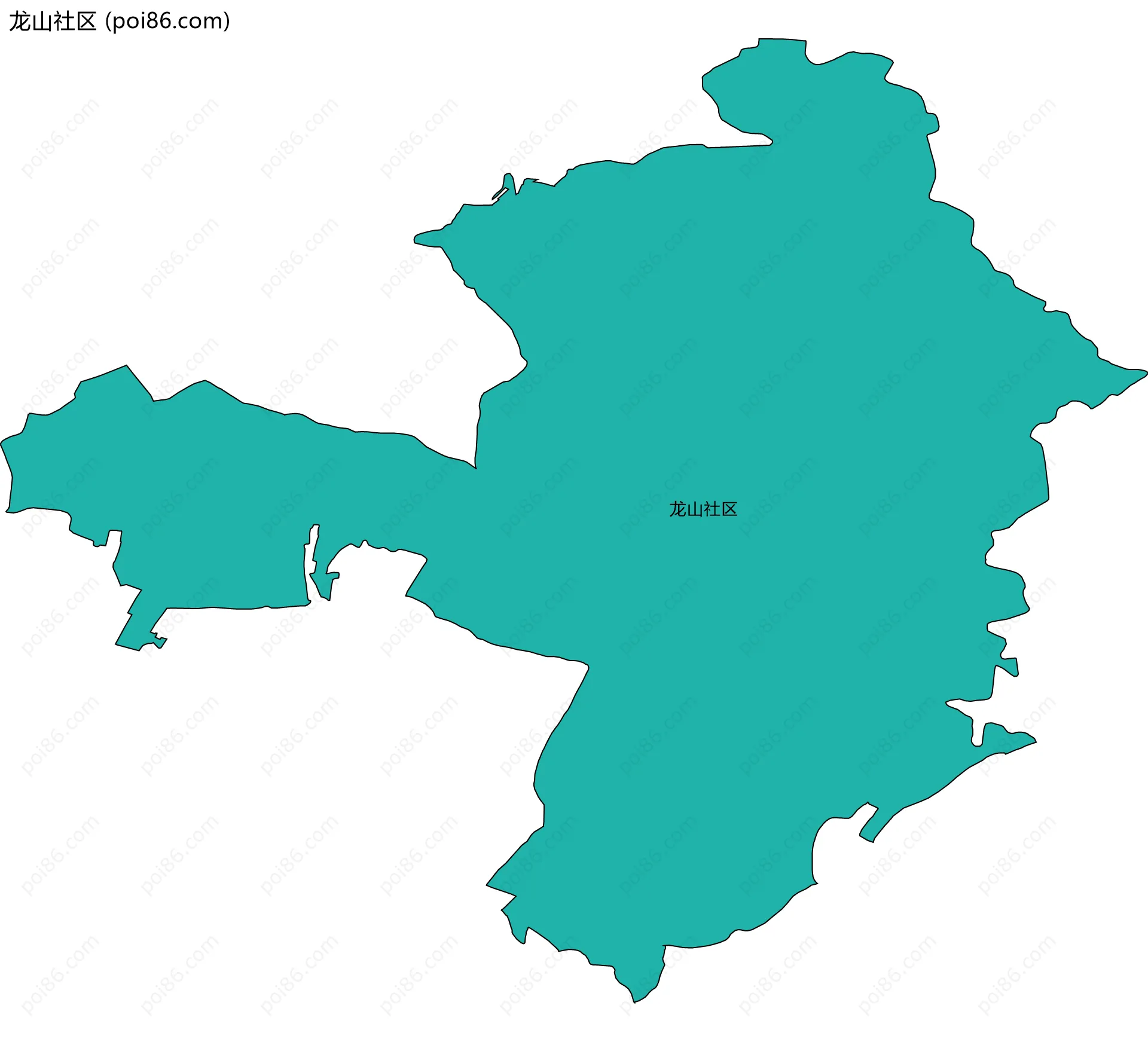 龙山社区边界地图