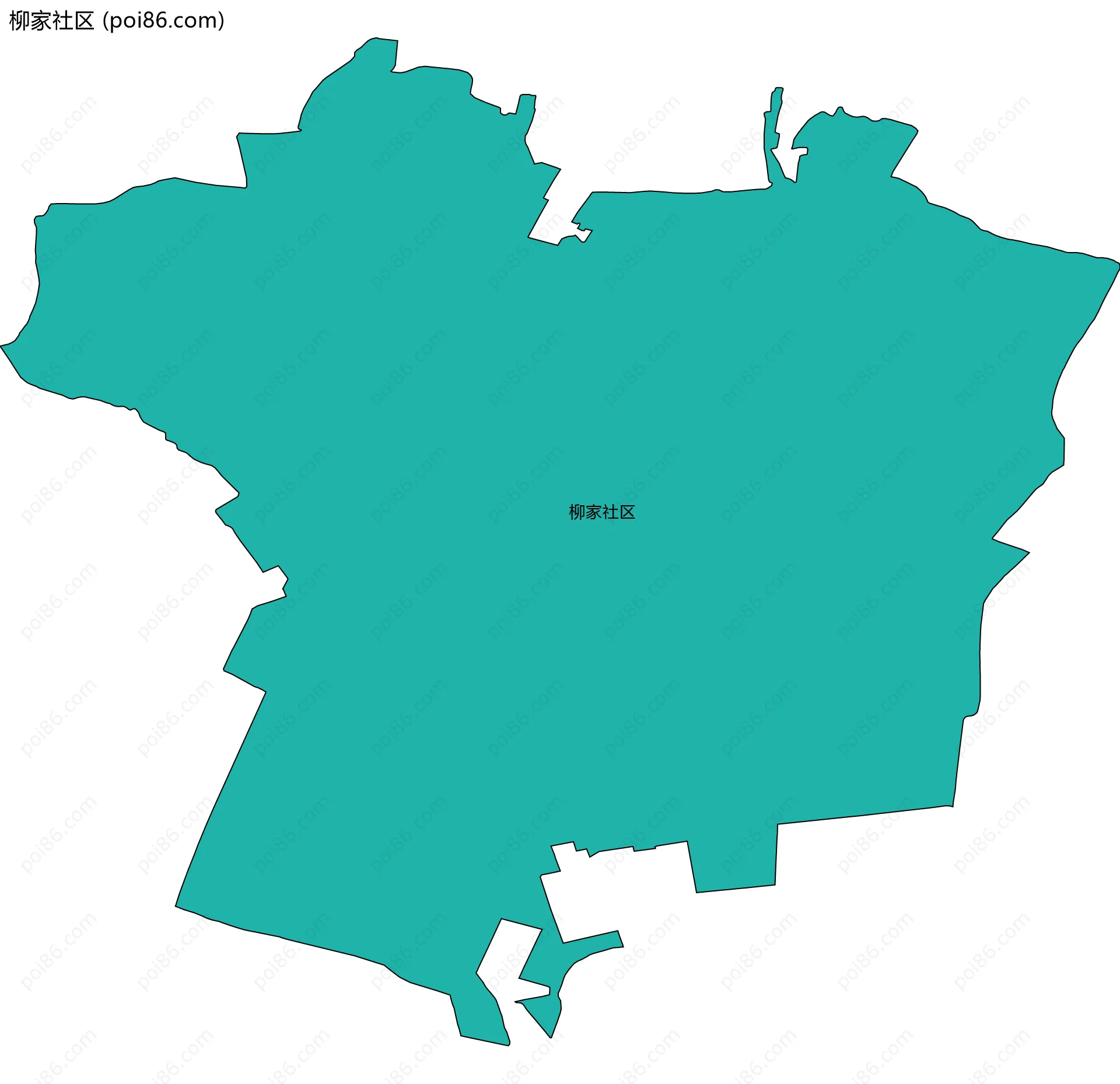 柳家社区边界地图