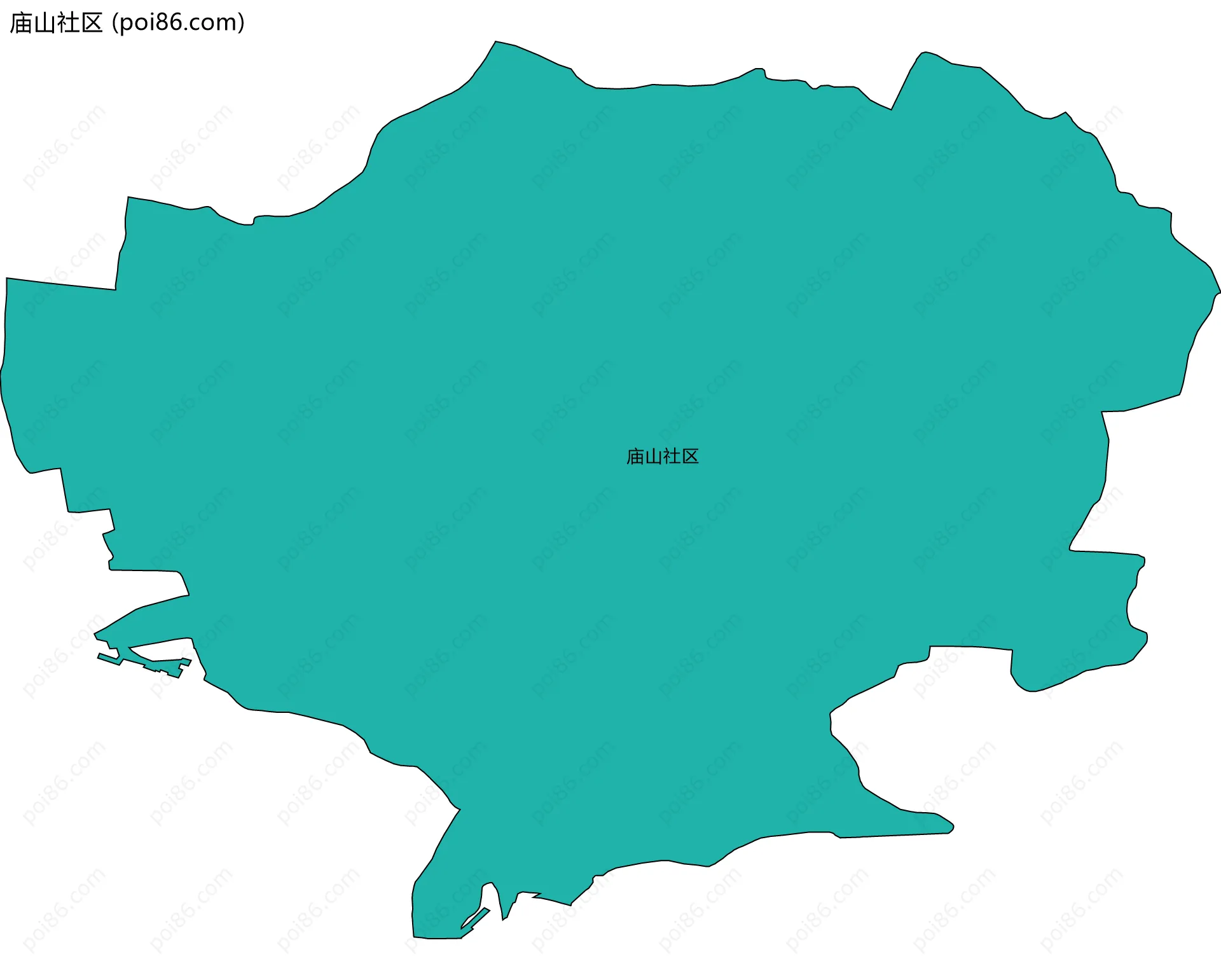 庙山社区边界地图