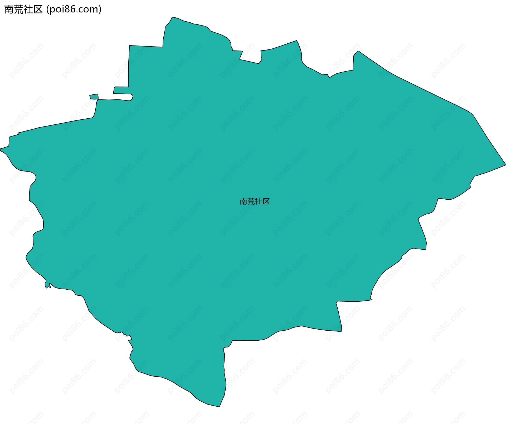 南荒社区边界地图