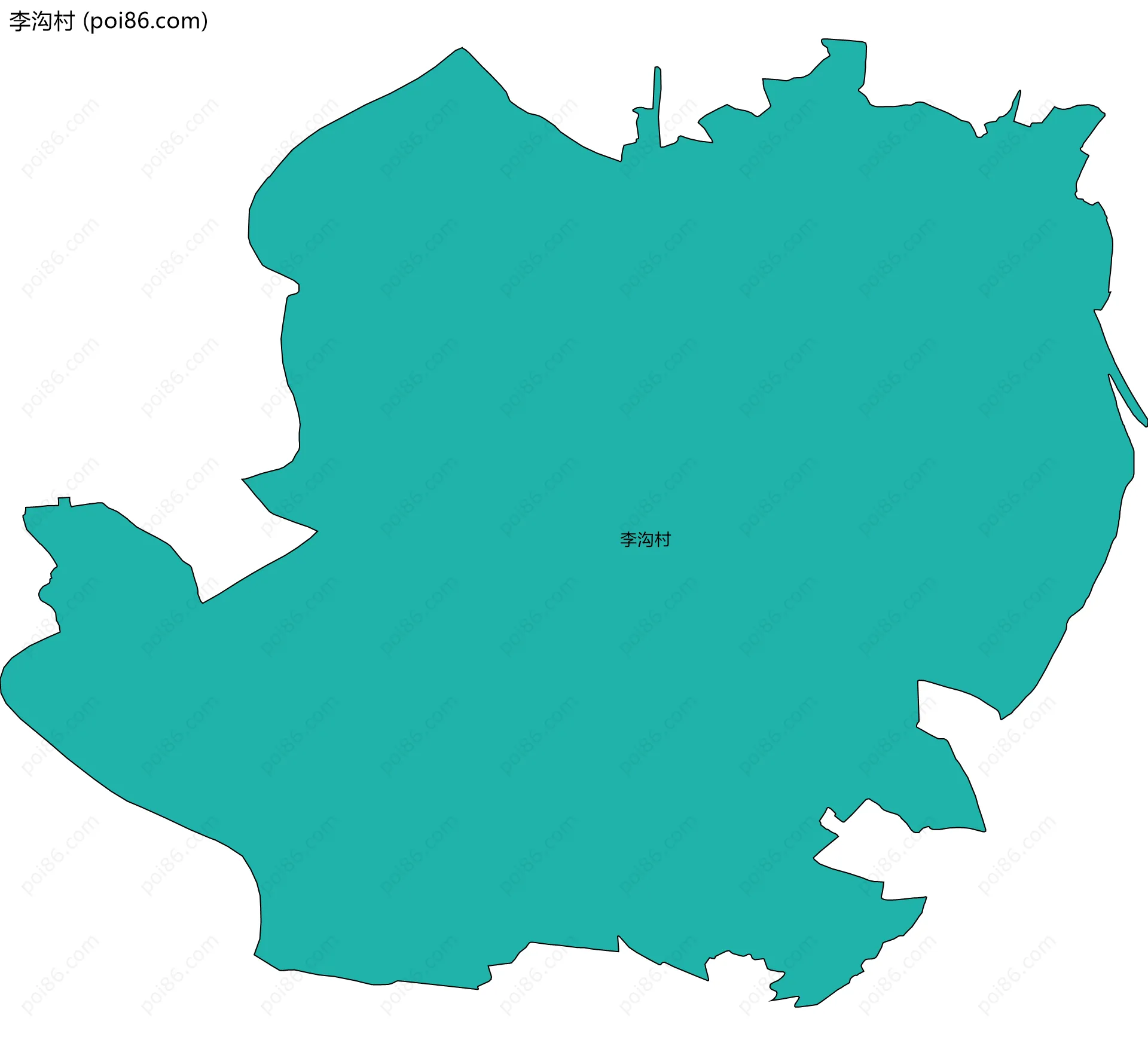 李沟村边界地图