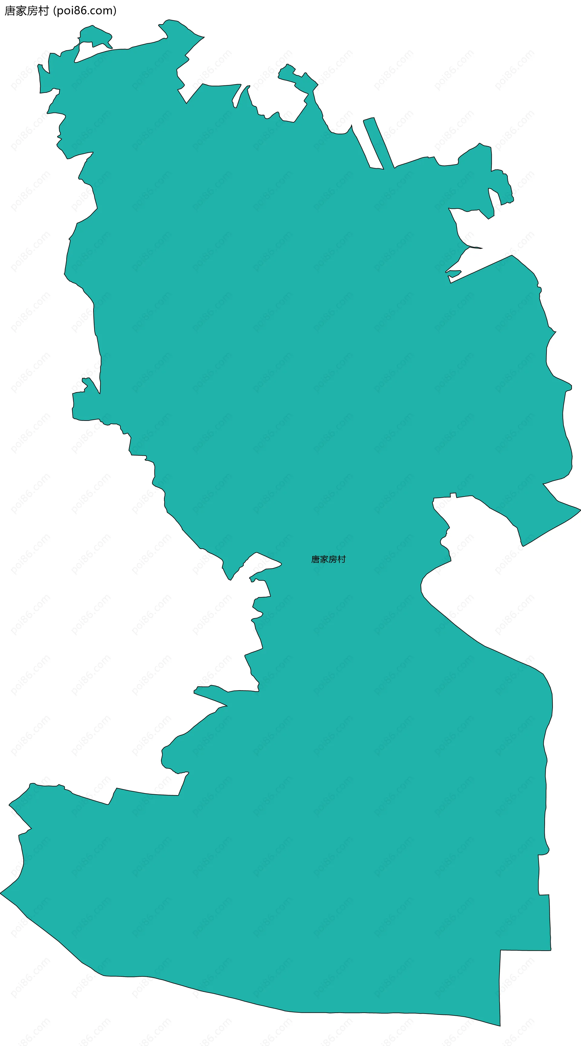 唐家房村边界地图